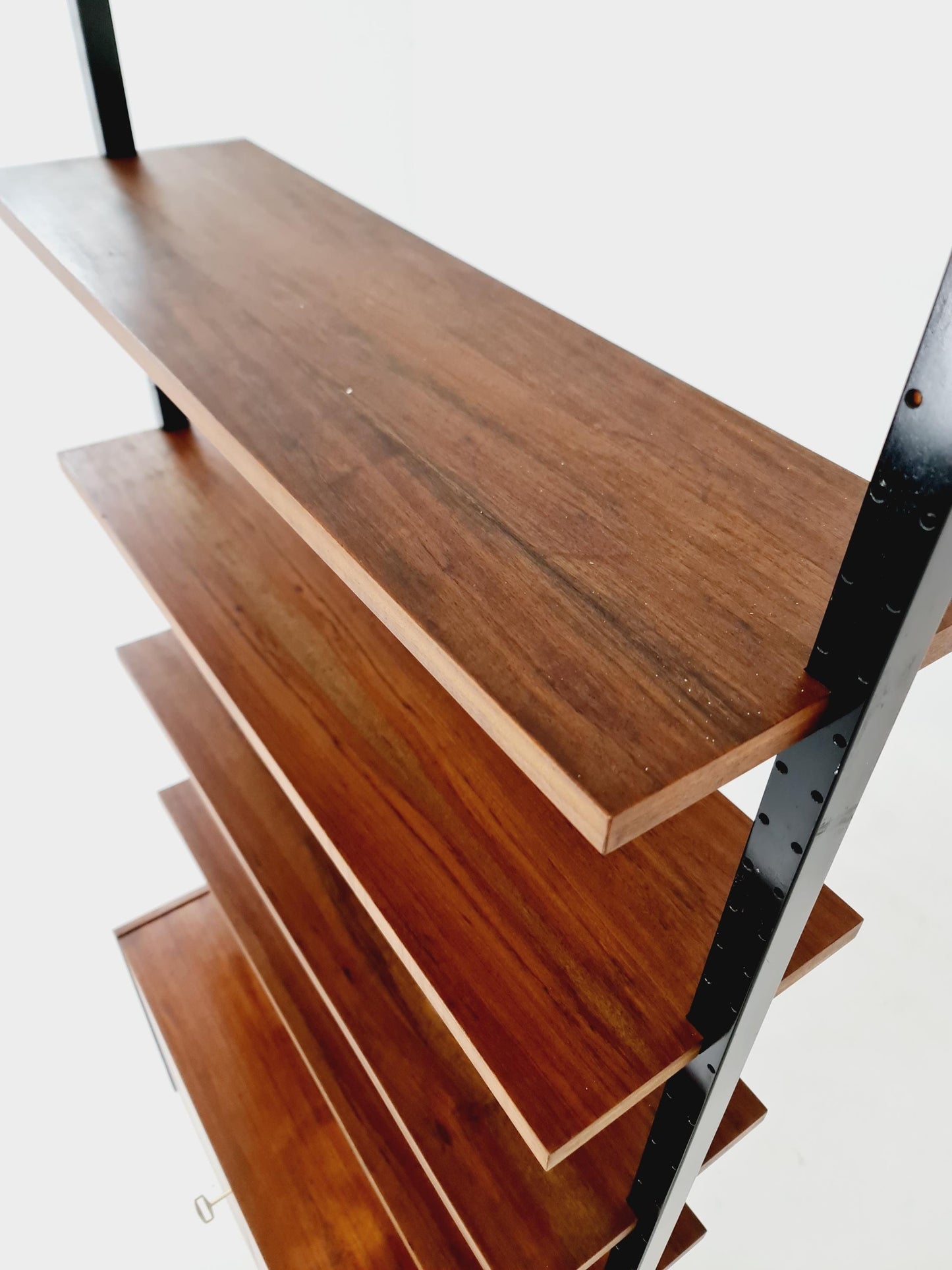 Danish teak room divider modular vintage library bookcase shelf-system , 1960s