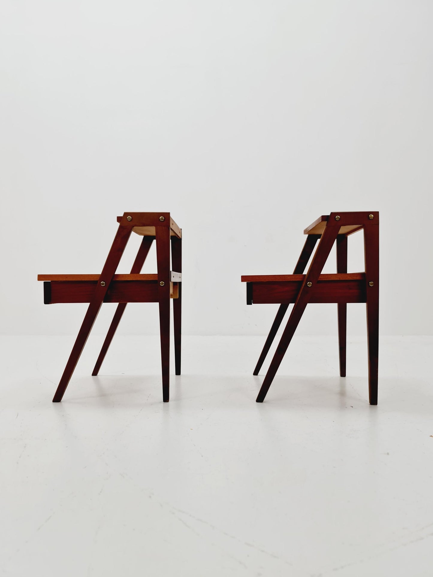 Pair of Danish teak vintage bedside tables/ Night stands, 1960s