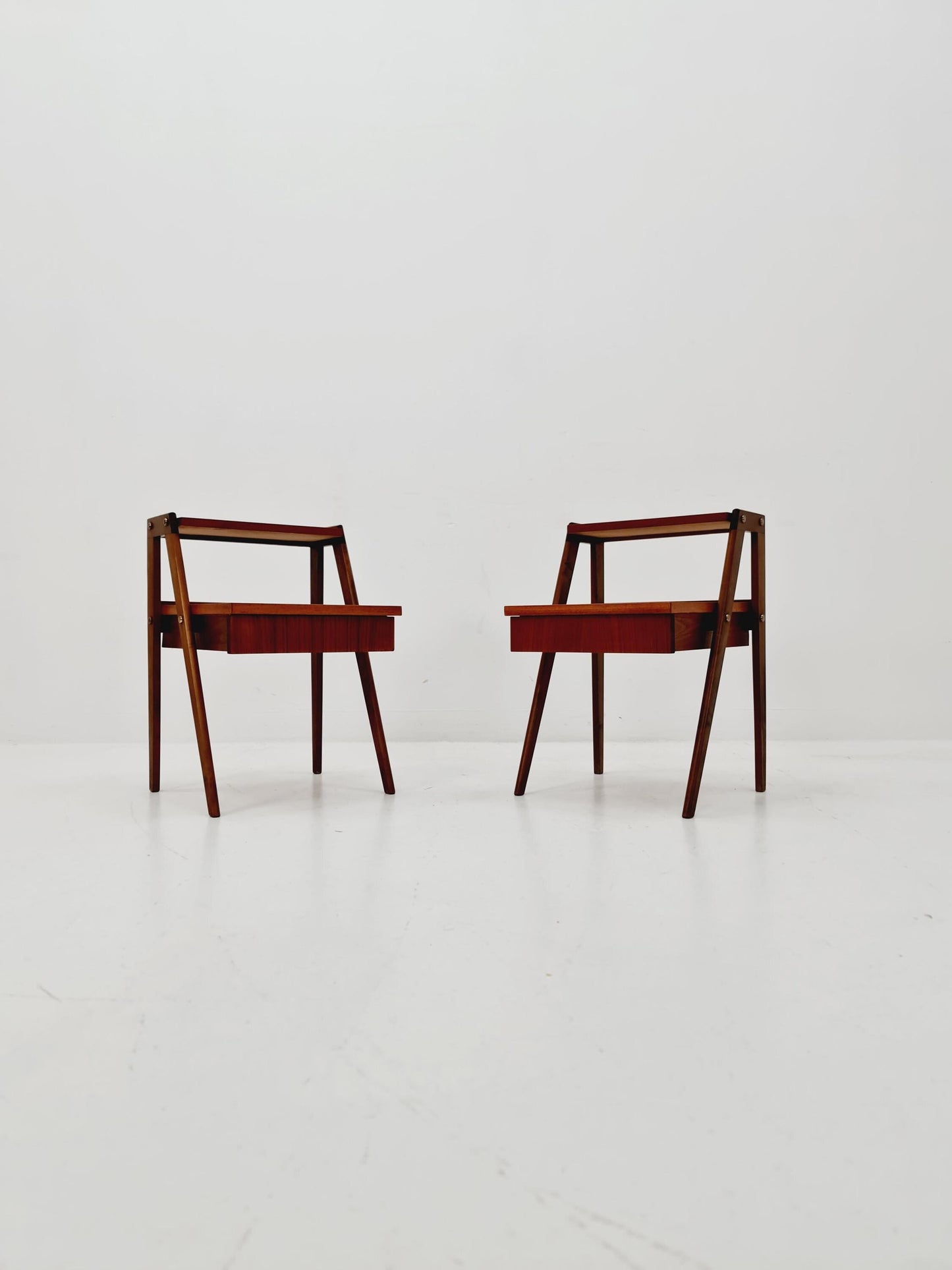 Pair of Danish teak vintage bedside tables/ Night stands, 1960s