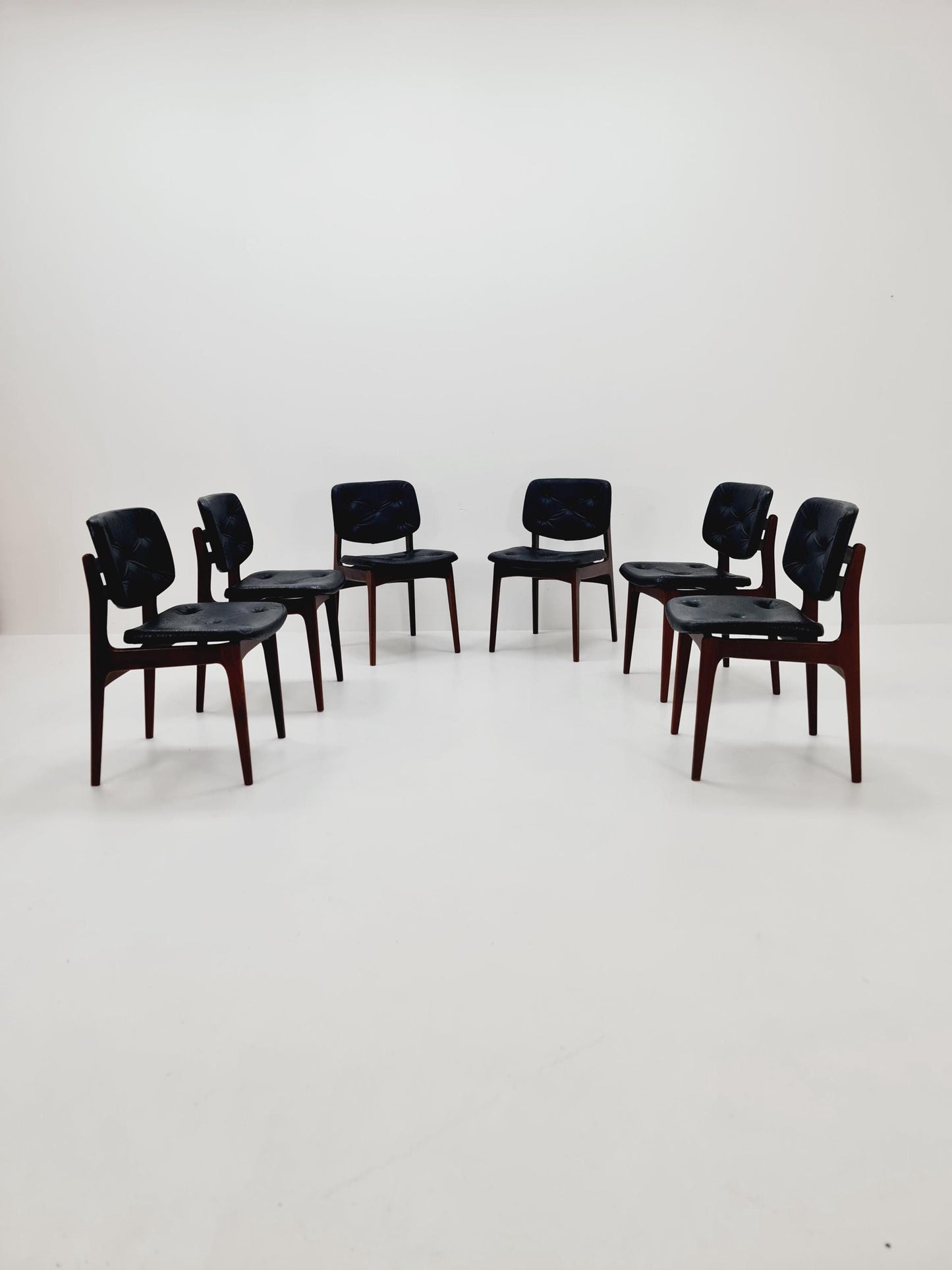 Danish teak dining chairs 1960s, set of 6