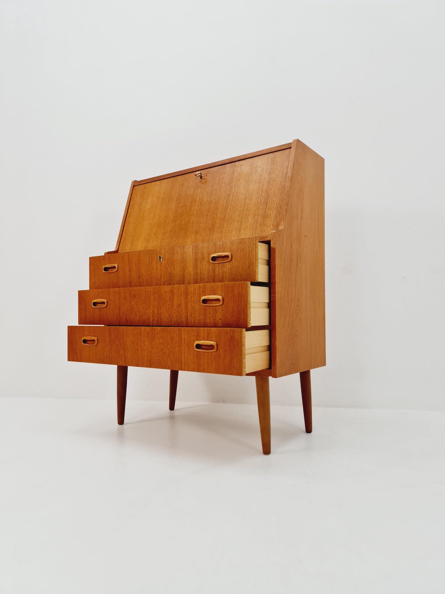 Midcentury Danish vintage teak secretary 1960s