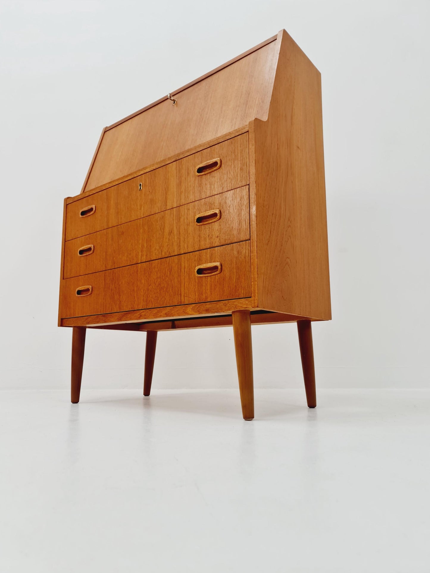 Midcentury Danish vintage teak secretary 1960s