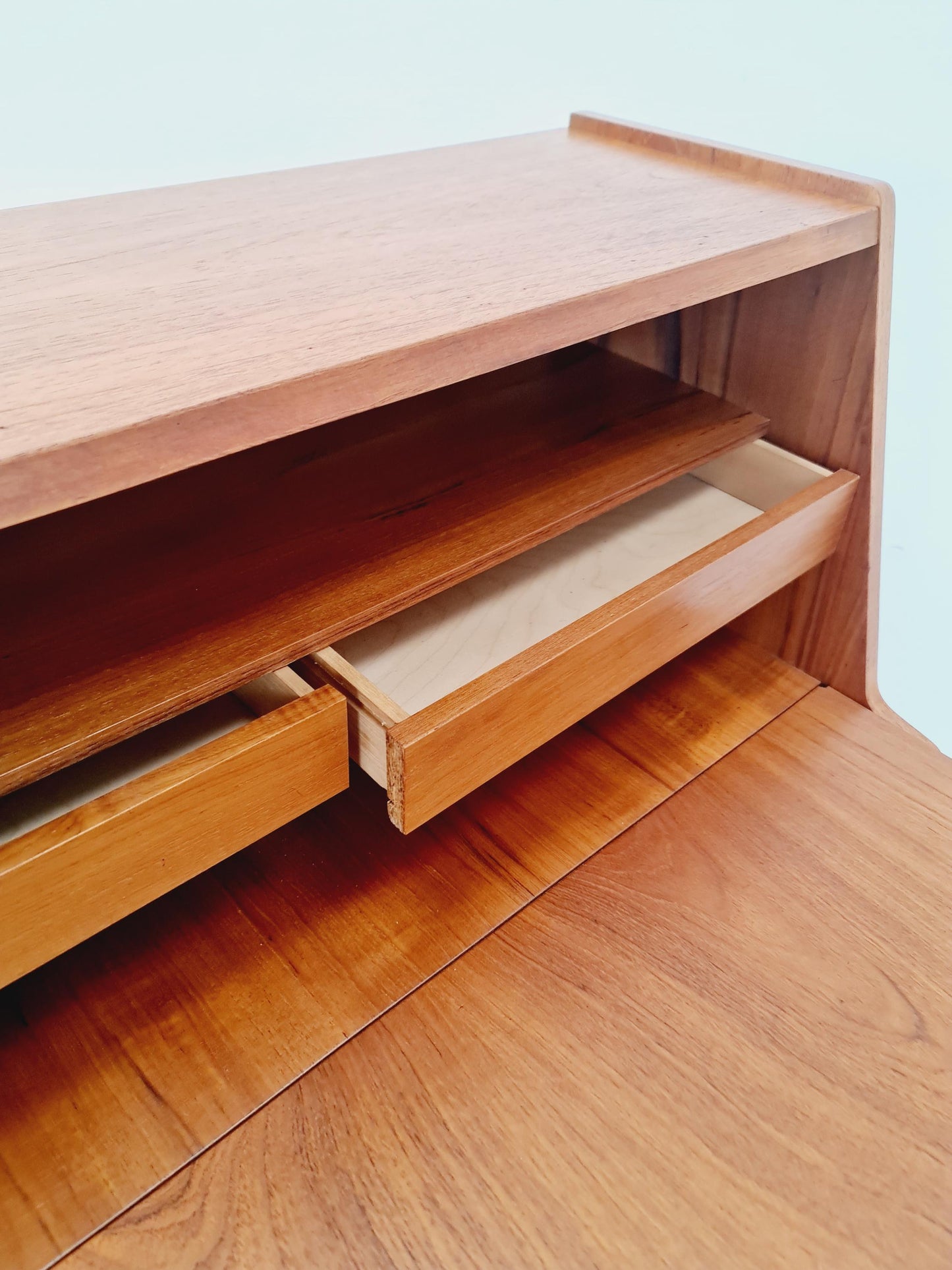 Midcentury Danish vintage teak secretary 1960s