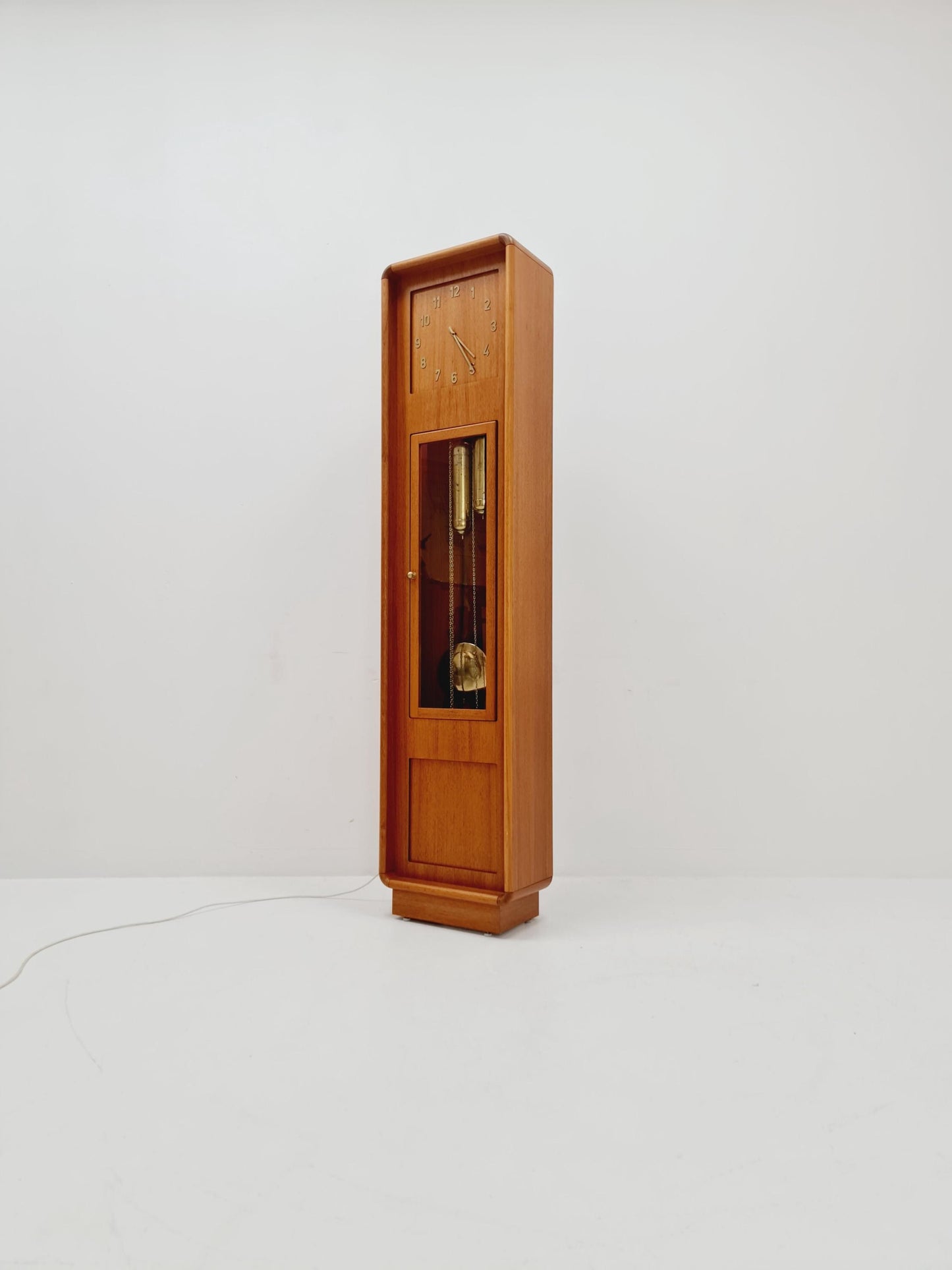 Mid century Modern Danish stand clock teak By Westminster clocks copenhagen 1960