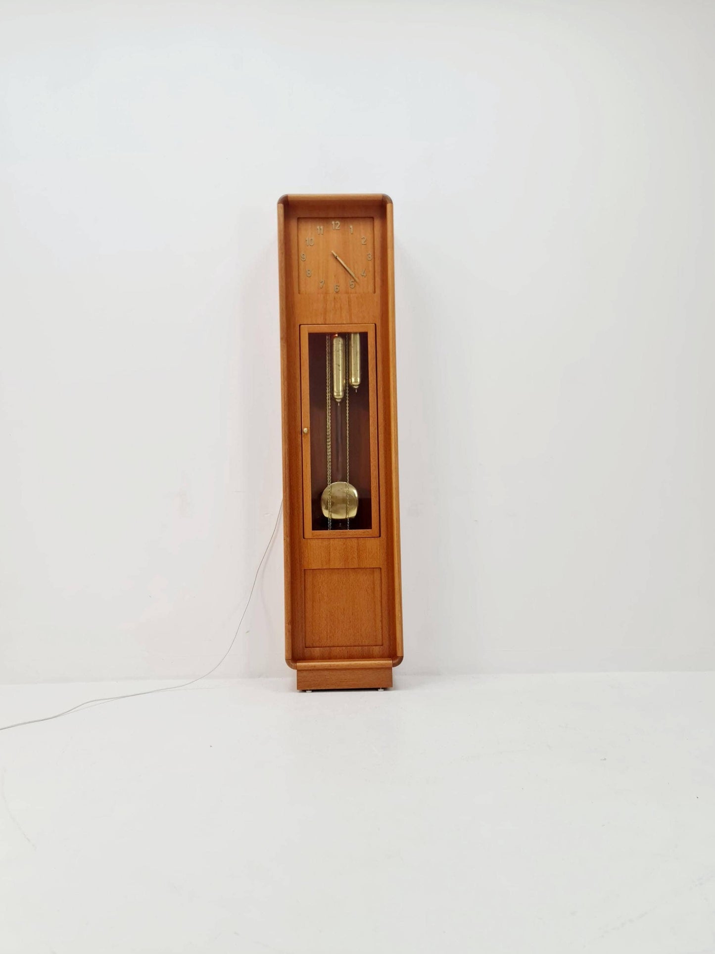 Mid century Modern Danish stand clock teak By Westminster clocks copenhagen 1960