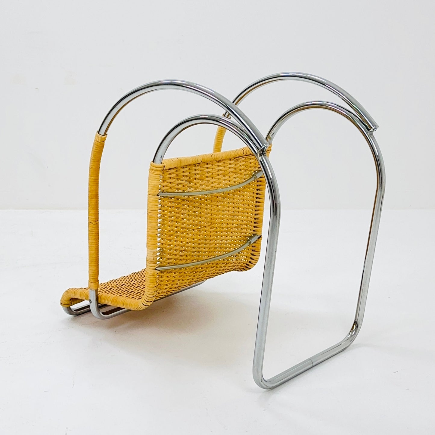 Mid century Bauhaus MR20 Rattan Lounge Chair S533 by Ludwig Mies van der Rohe for Thonet 1960s
