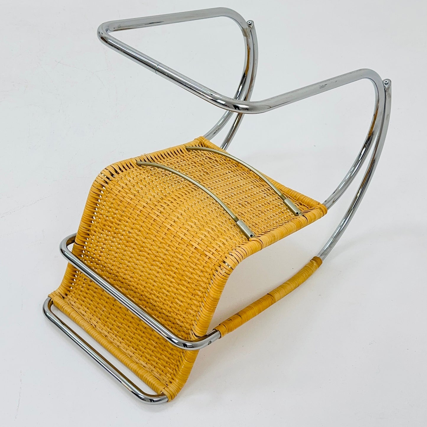 Mid century Bauhaus MR20 Rattan Lounge Chair S533 by Ludwig Mies van der Rohe for Thonet 1960s