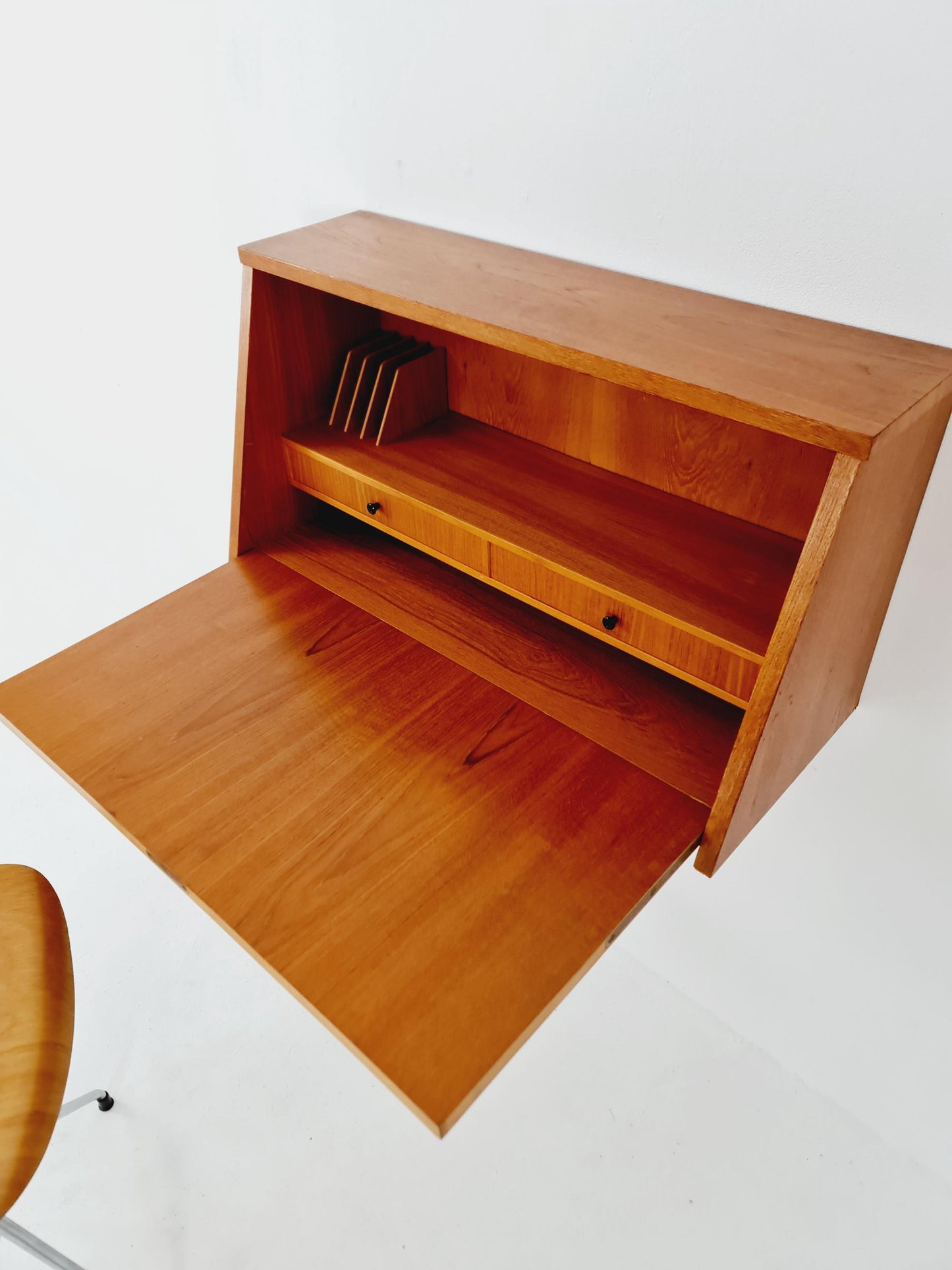 Vintage Danish teak wall hanging Secretary, desk, 1960s