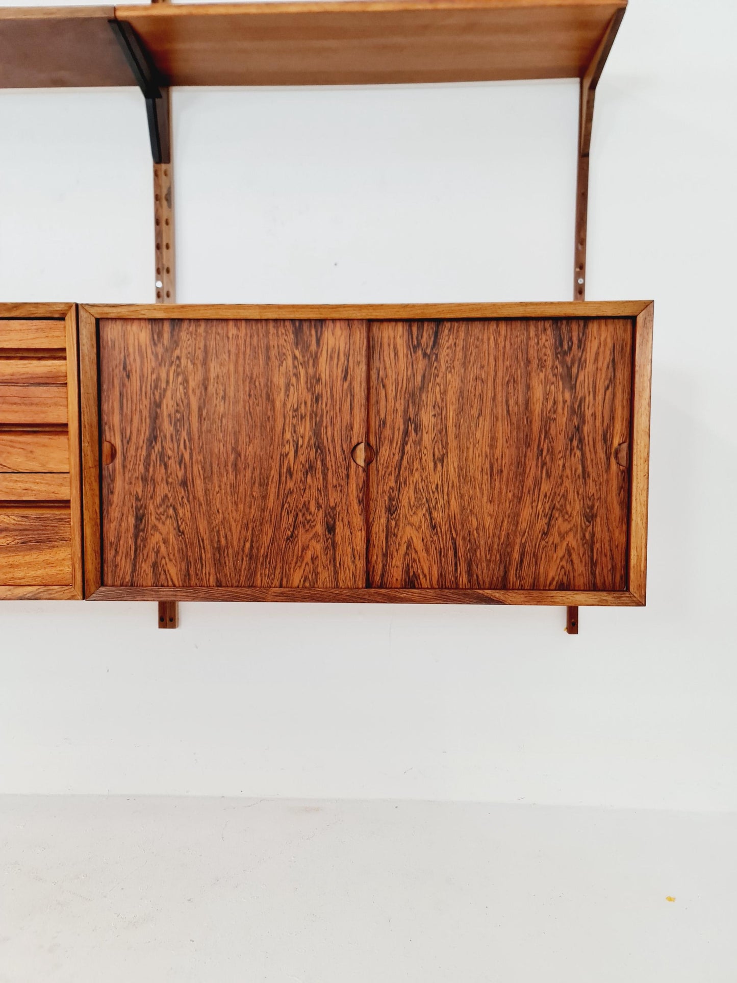 Big Mid century Danish Rosewood Wall Unit with 3 cabinets by Poul Cadovius for Cado, Denmark, 1960s