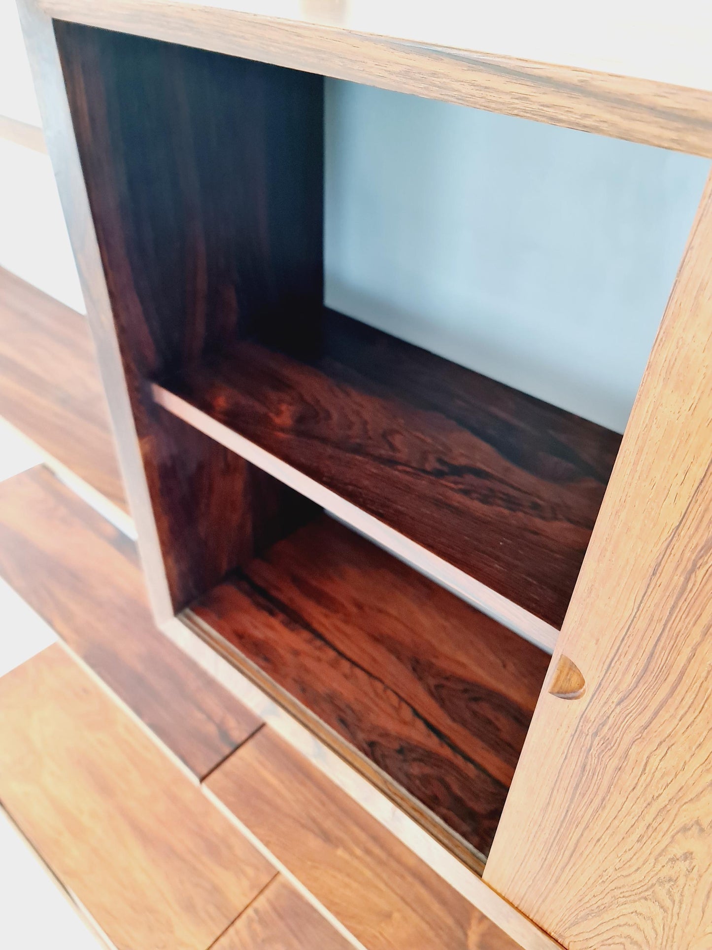 Big Mid century Danish Rosewood Wall Unit with 3 cabinets by Poul Cadovius for Cado, Denmark, 1960s