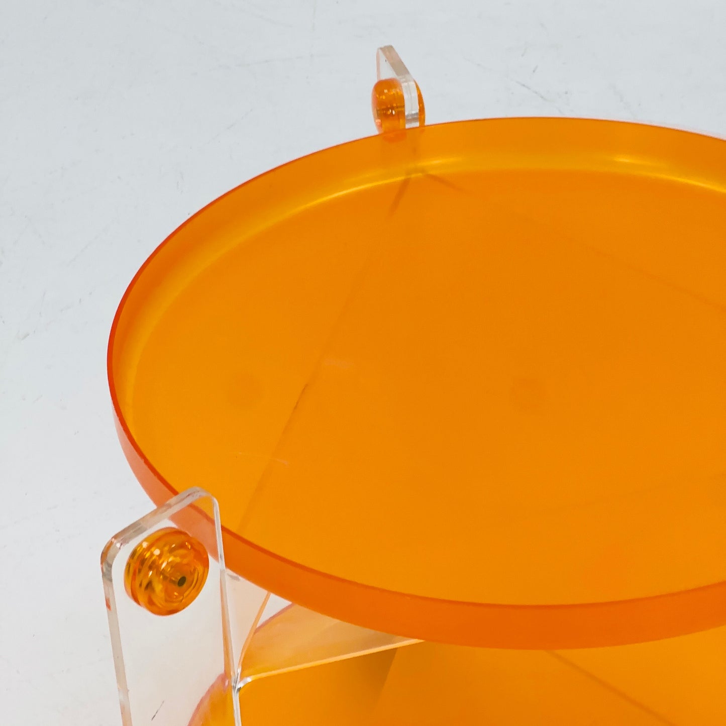 Space Age plastic bar cart by Luigi Massoni for Guzzini, Italy 1970s
