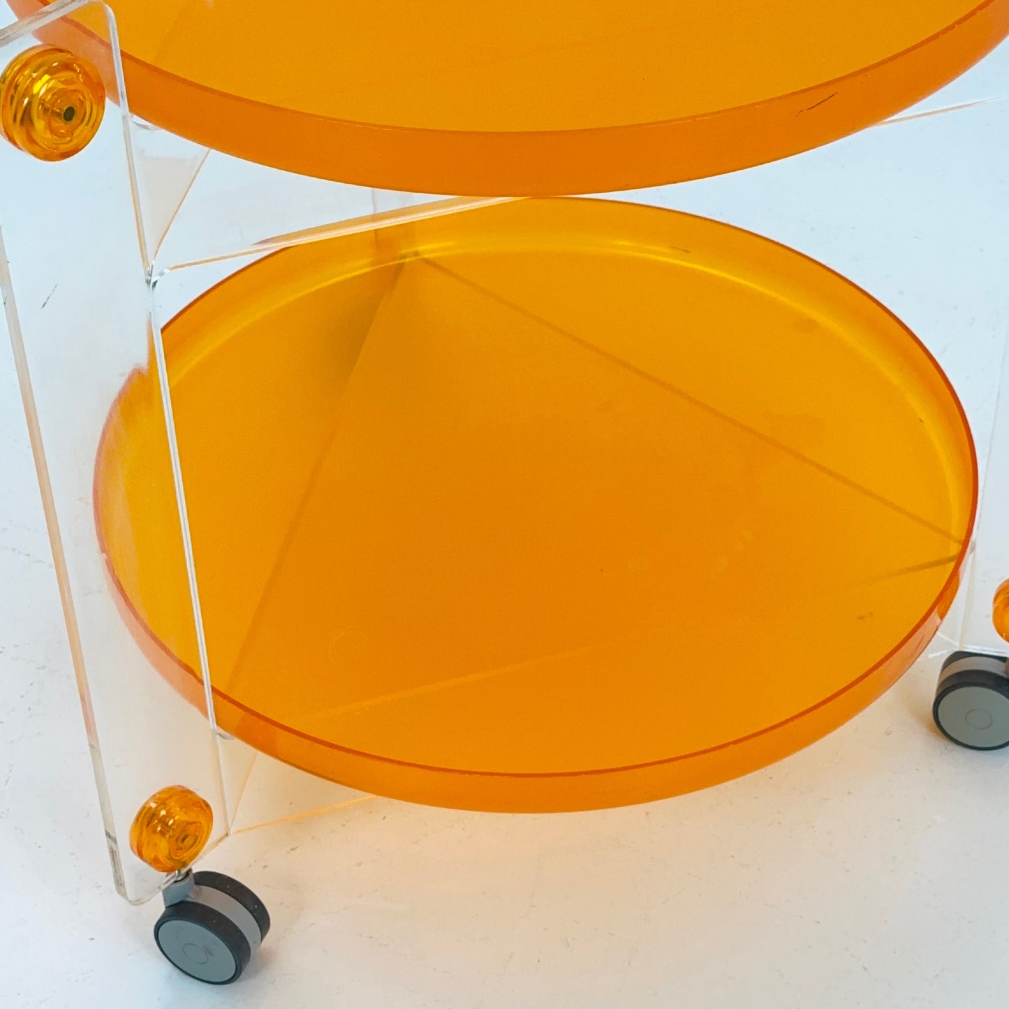 Space Age plastic bar cart by Luigi Massoni for Guzzini, Italy 1970s