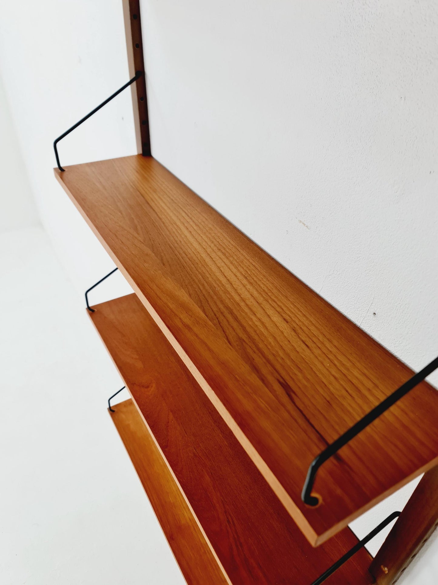 Midcentury Danish Teak Wall-Mounted Shelving Unit, by Royal for Poul Cadovius, 1960s