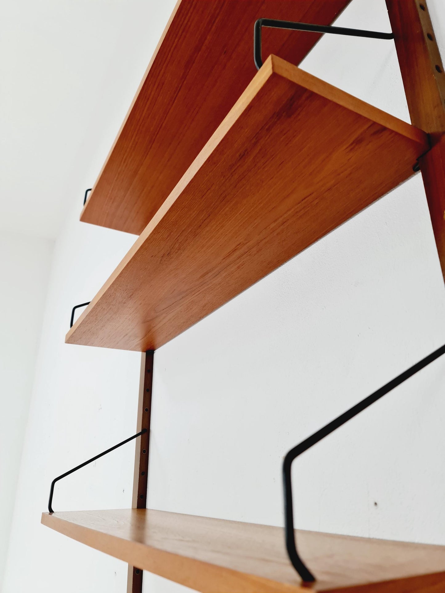 Midcentury Danish Teak Wall-Mounted Shelving Unit, by Royal for Poul Cadovius, 1960s