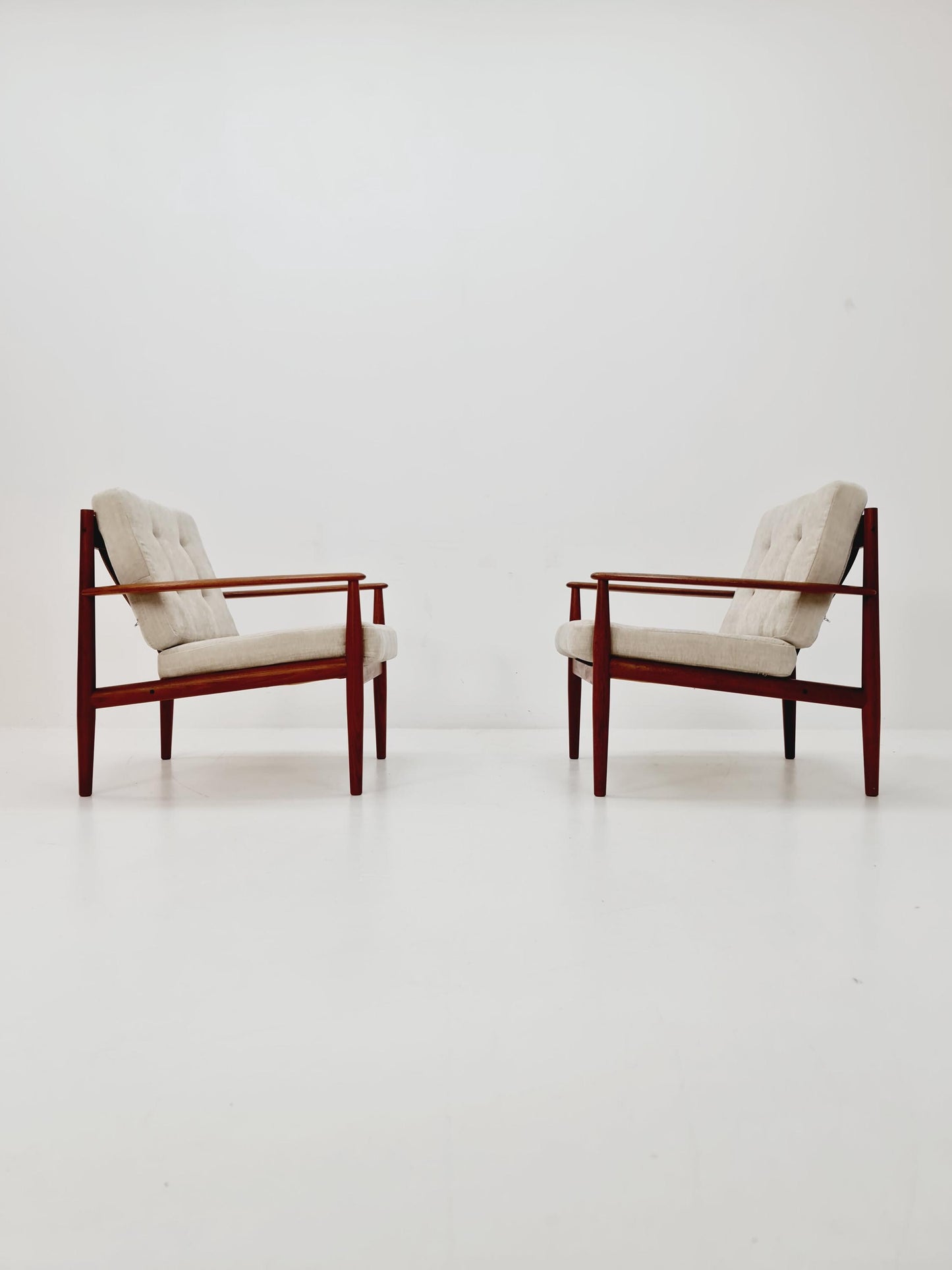 1 of 2 Mid-century Rare Danish teak lounge chair/ Easy chair by Grete Jalk For France &Son , 1960s