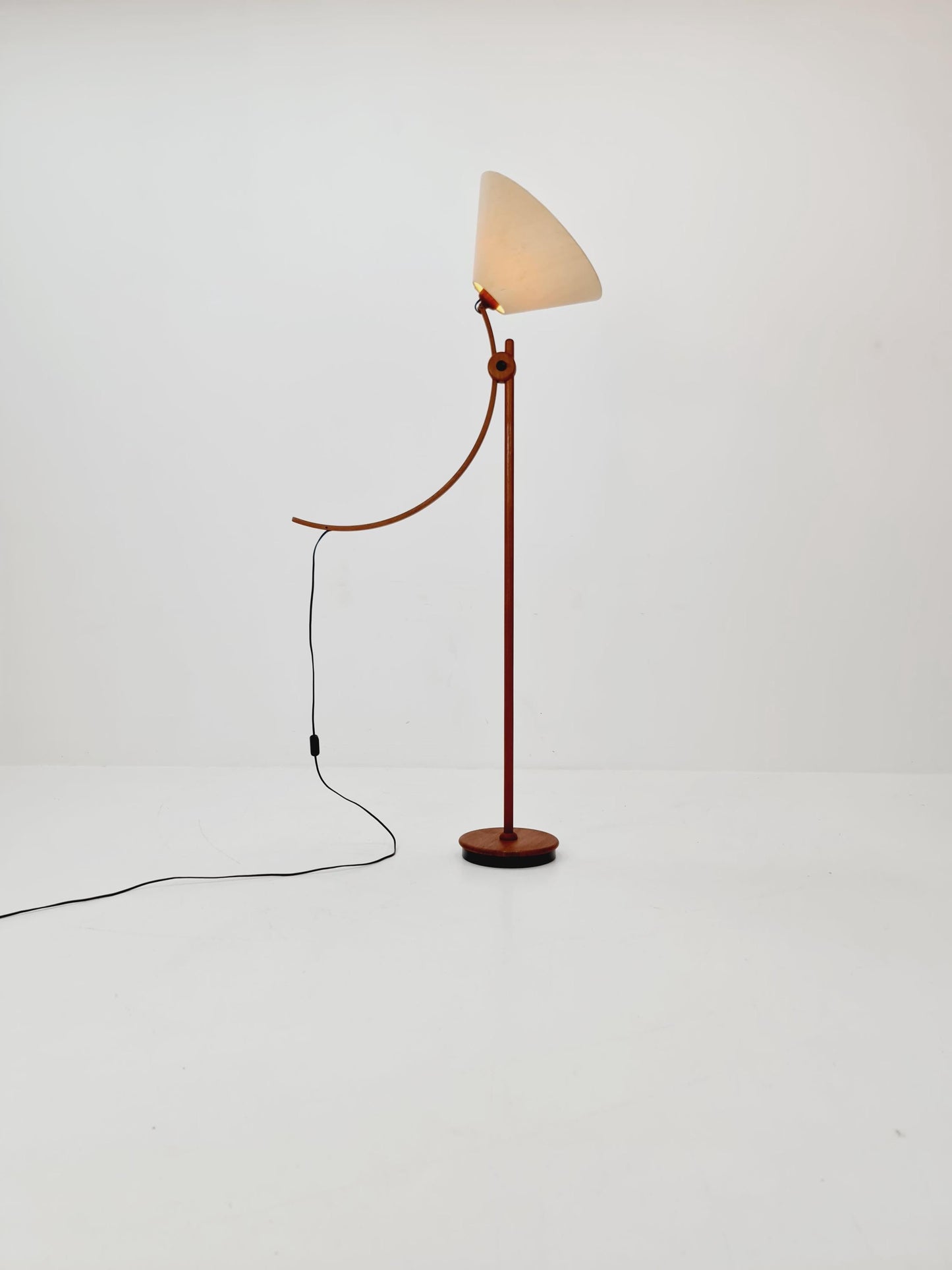 Vintage Danish Teak floor lamp by DOMUS 1970s