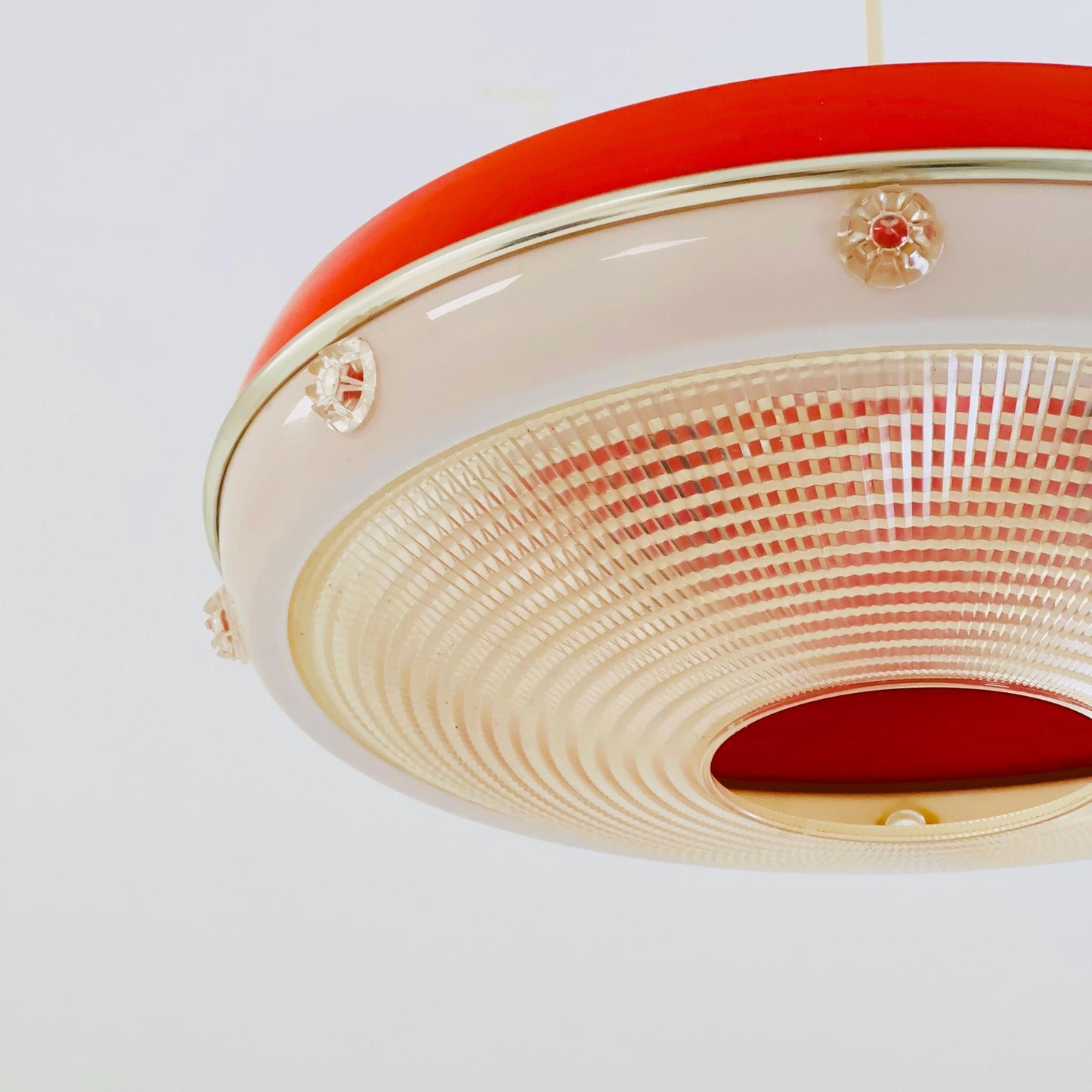 Mid-Century Pendant Lamp Acrylic ufo space age design 1980s Germany