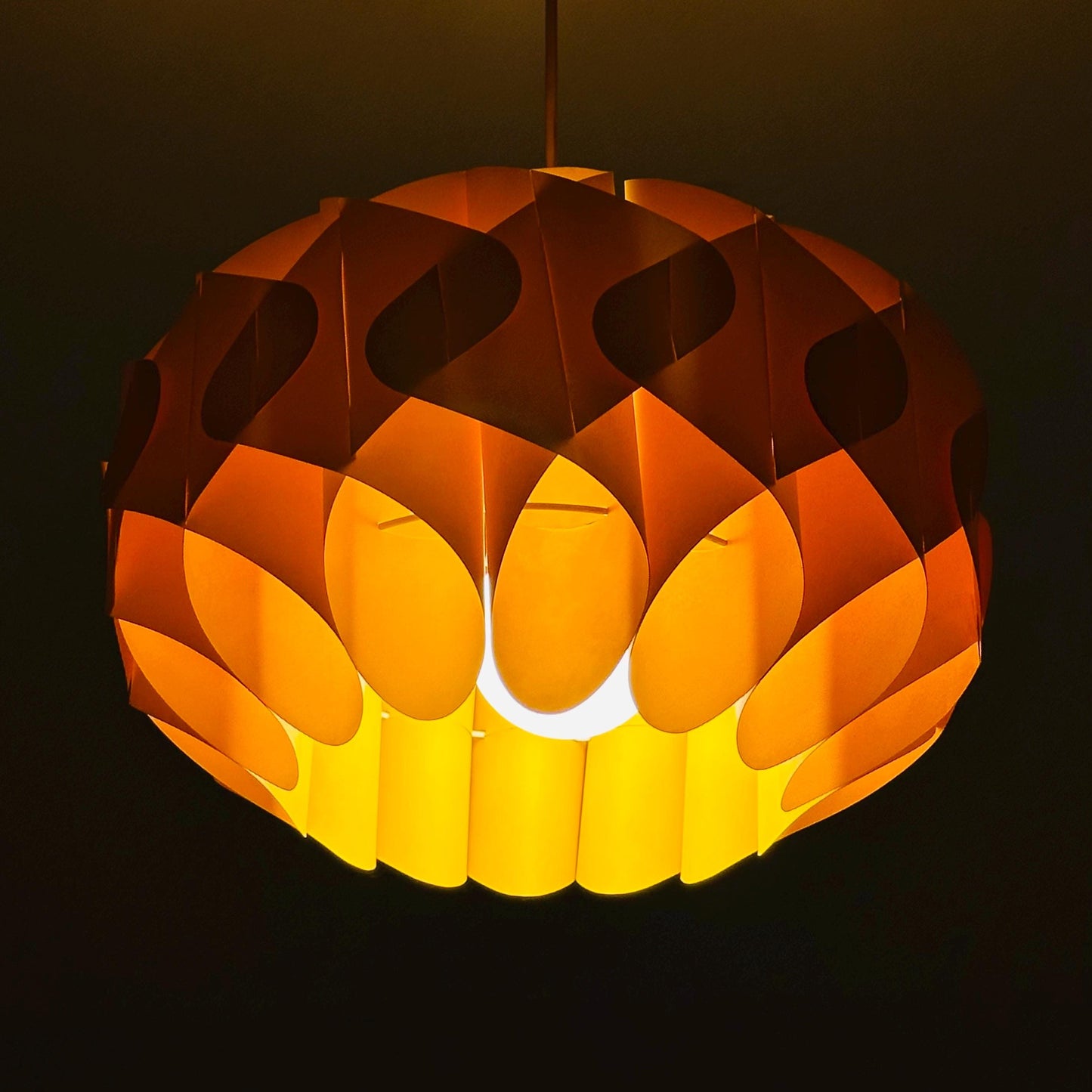 Butterfly pendant lamp, designed in 1968 by the Danish designer Lars Schiøler for Hoyrup Denmark