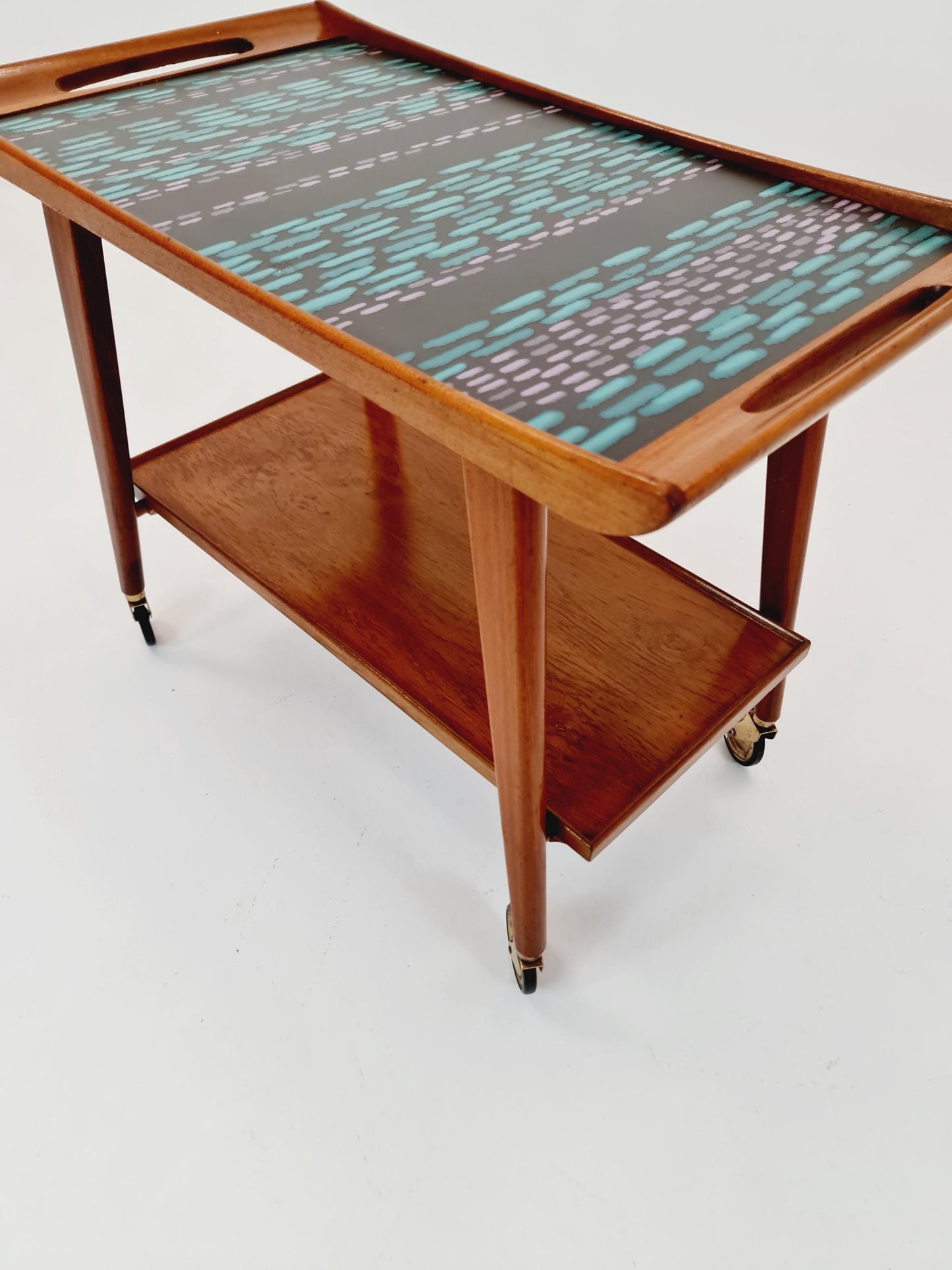 Original german vintage trolley mid century german design bar cart For Opal from the 1950s