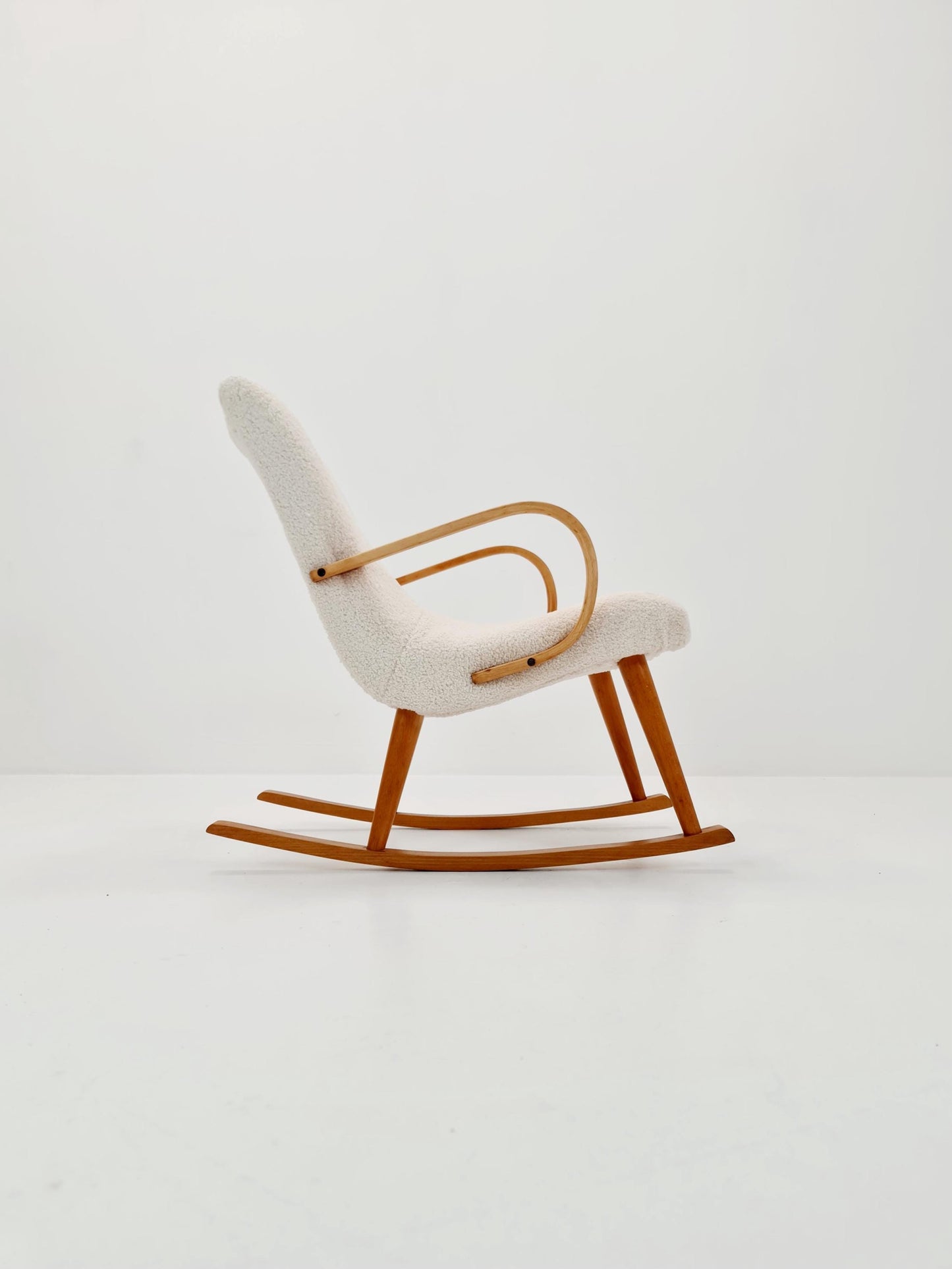 Mid century Scandinavian solid wood Rocking Chair , 1950s