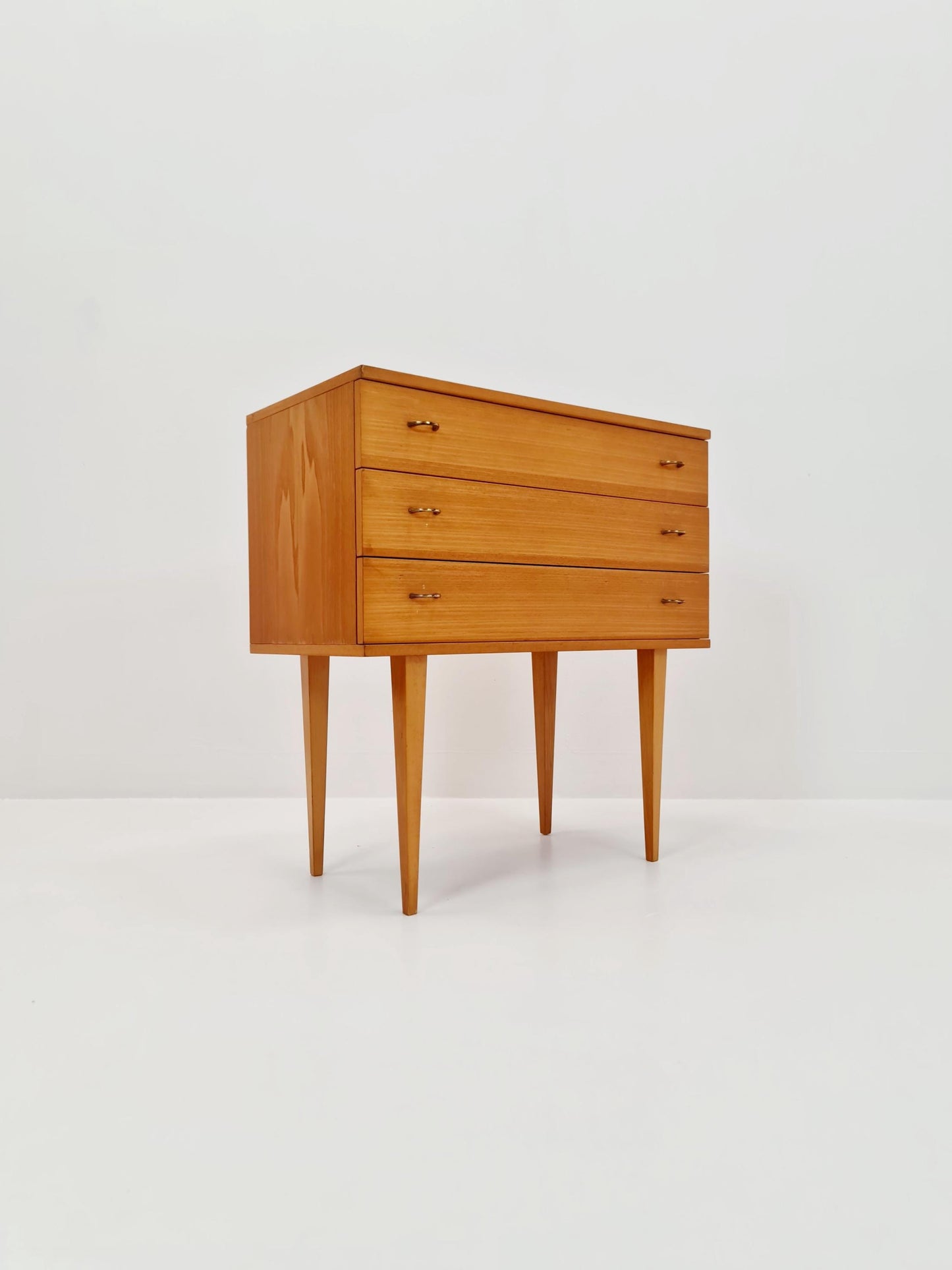 Midcentury German vintage ash chest of drawers 1960s