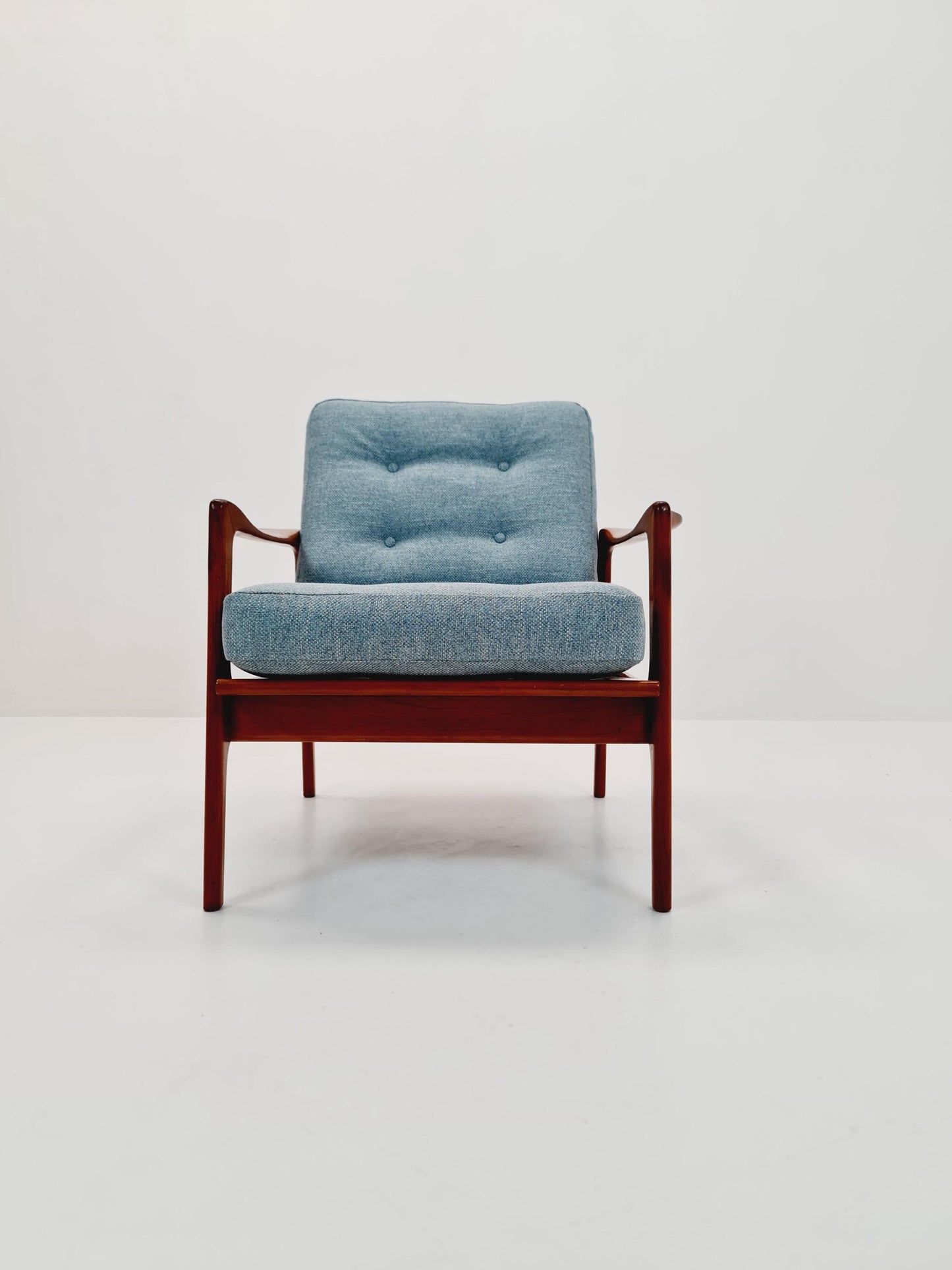 Mid Century Solid teak lounge chair/ Easy chair , 1960s