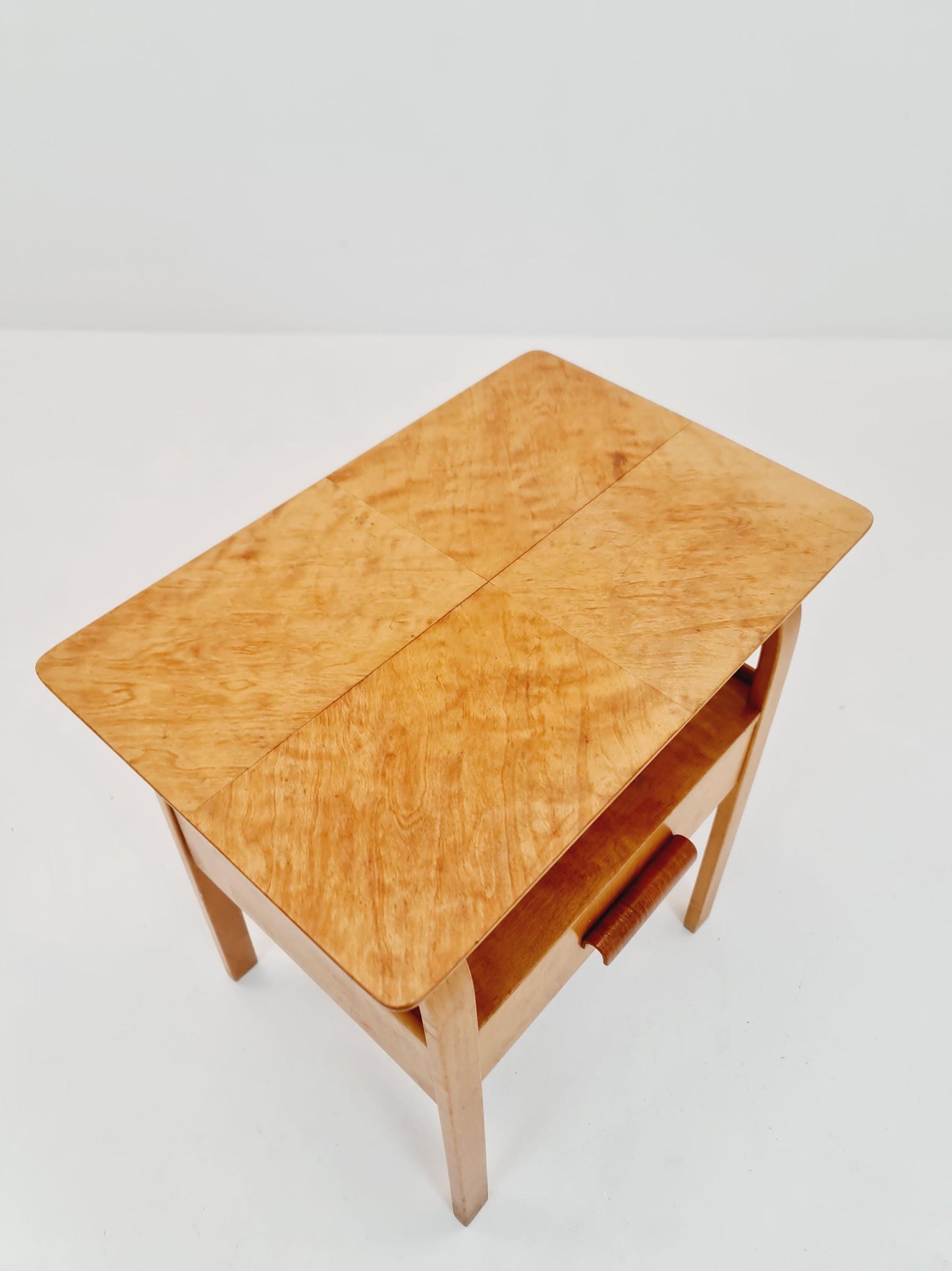 Swedish nightstand mid century design by Bertil Fridhagen for Bodafors, 1940