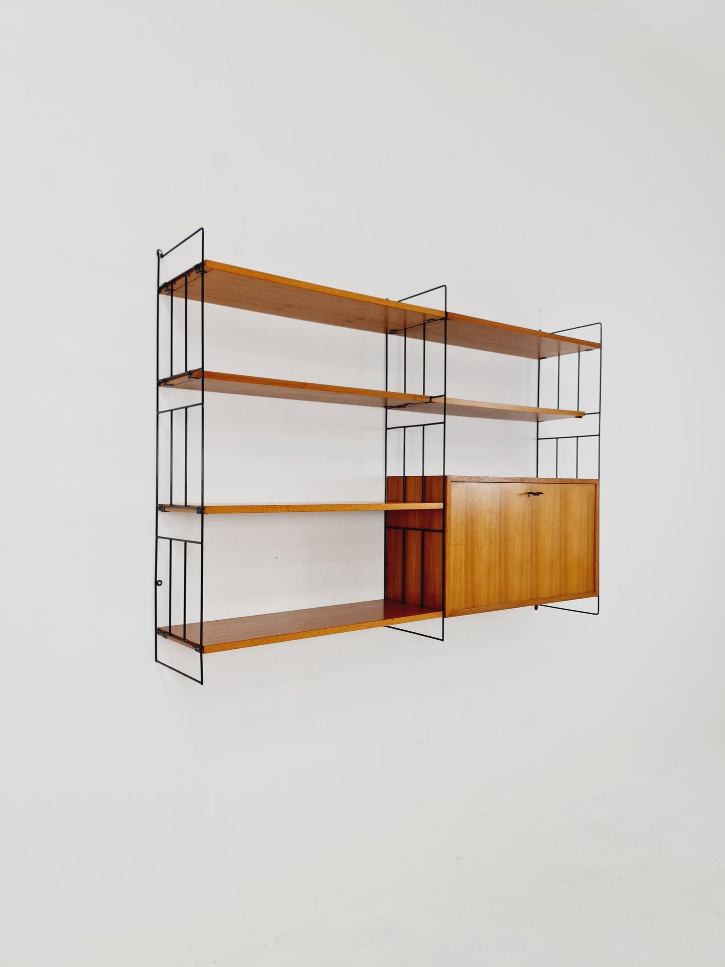 String shelf-system, bookcase cabinet teak by WHB Germany, 1950s