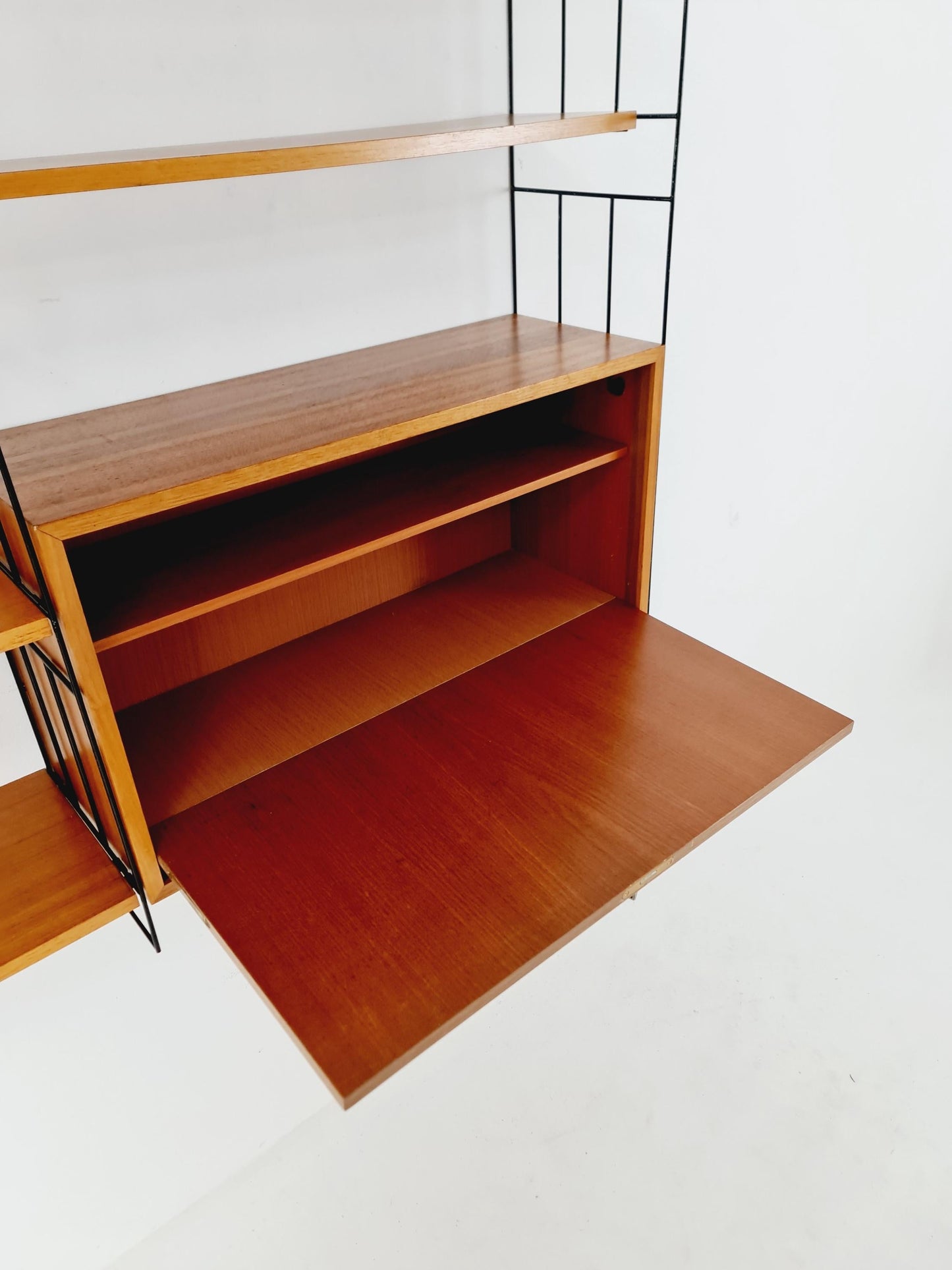 String shelf-system, bookcase cabinet teak by WHB Germany, 1950s