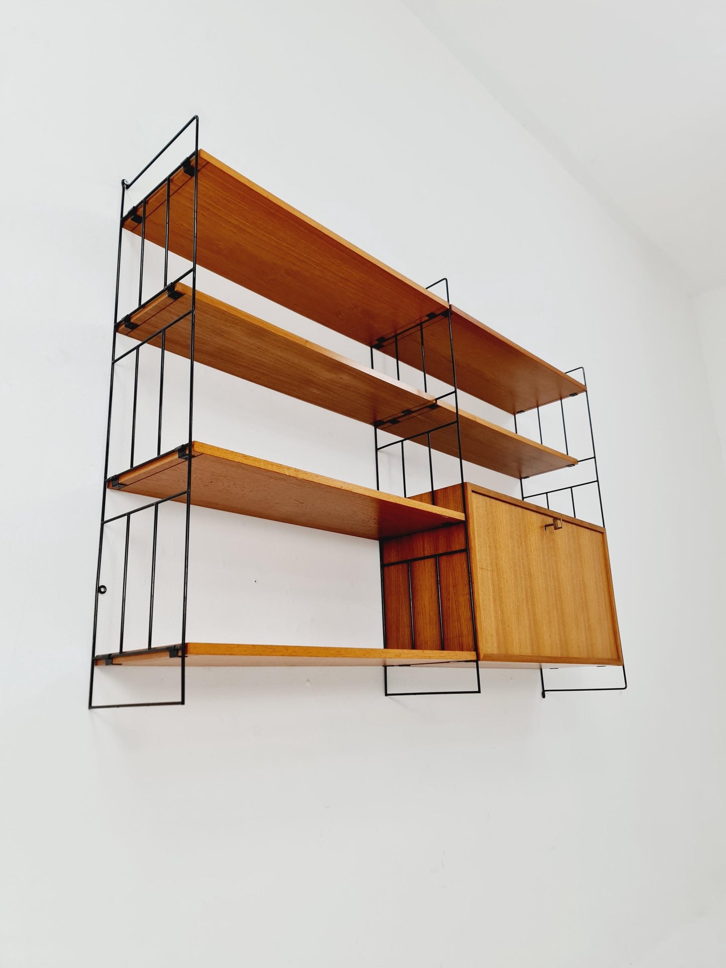 String shelf-system, bookcase cabinet teak by WHB Germany, 1950s
