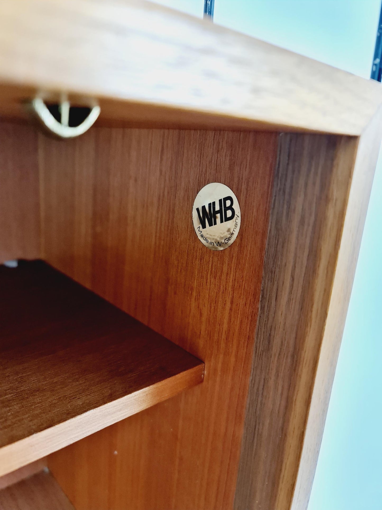 String shelf-system, bookcase cabinet teak by WHB Germany, 1950s