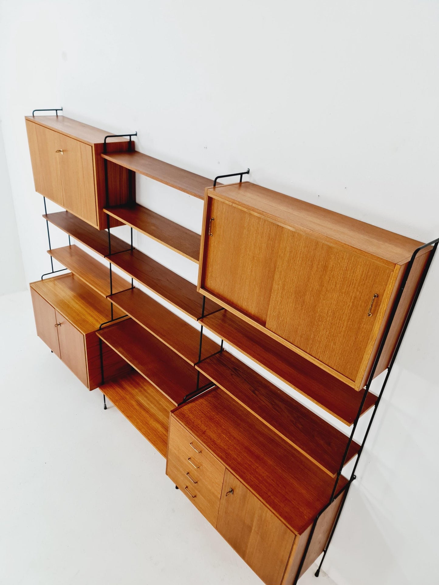 Mid century Teak shelving unit by Hilker for Omnia, Germany 1960s