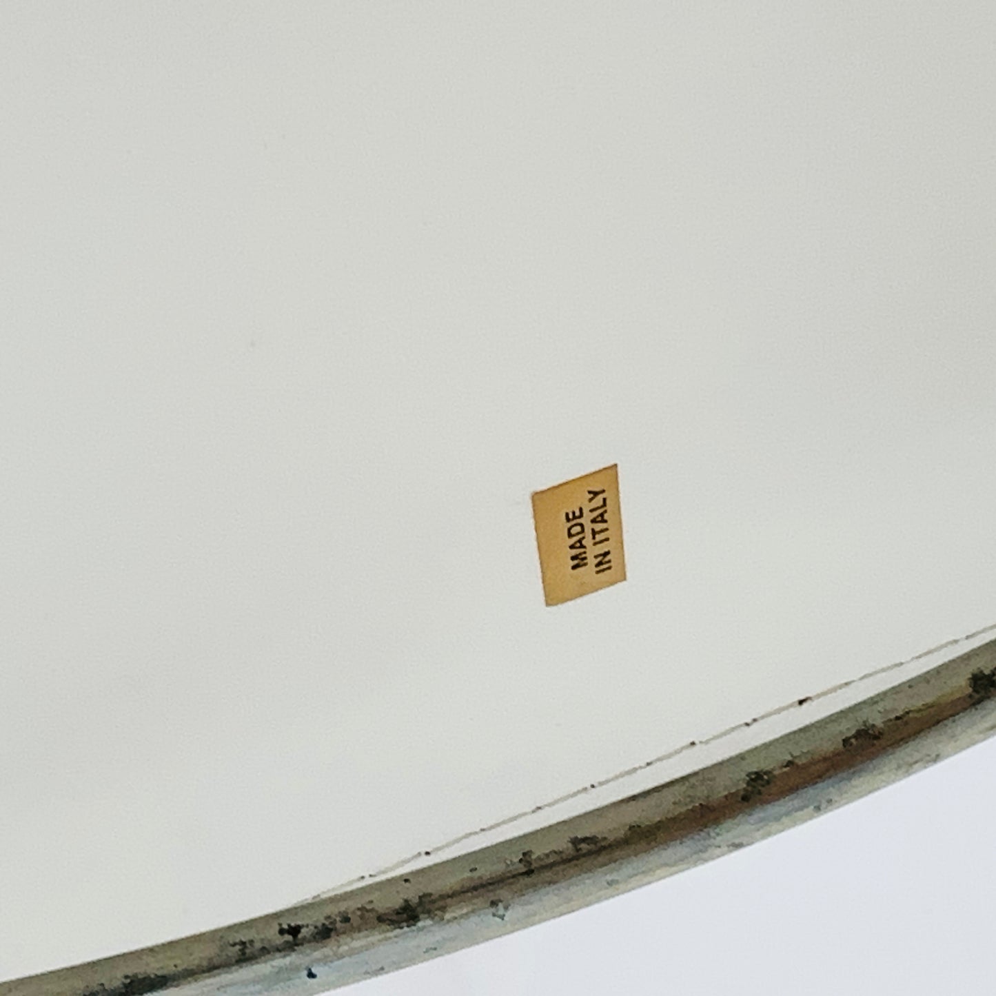 Mid-Century white leather and chrome barstool by Mart Stam Italy 1970s