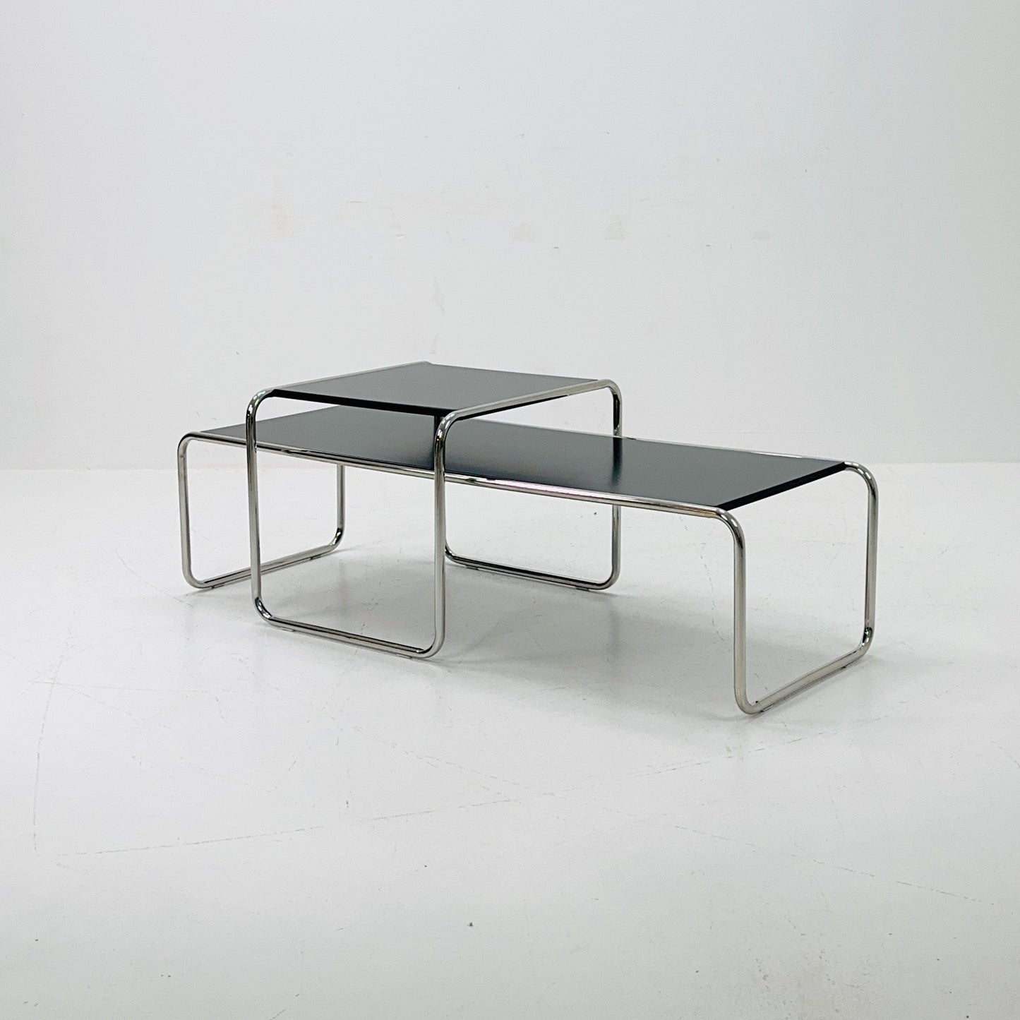 Mid century Design Laccio coffee - end table set by Marcel Breuer