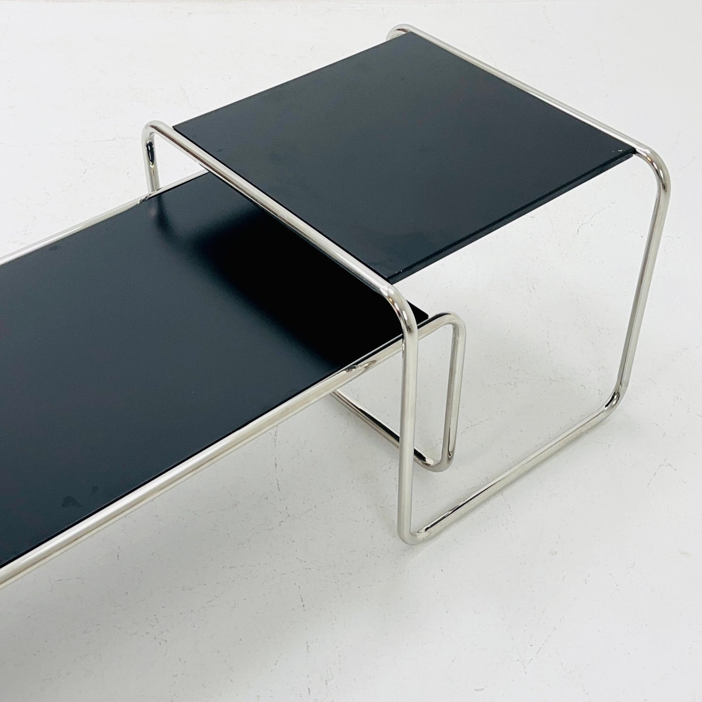 Mid century Design Laccio coffee - end table set by Marcel Breuer