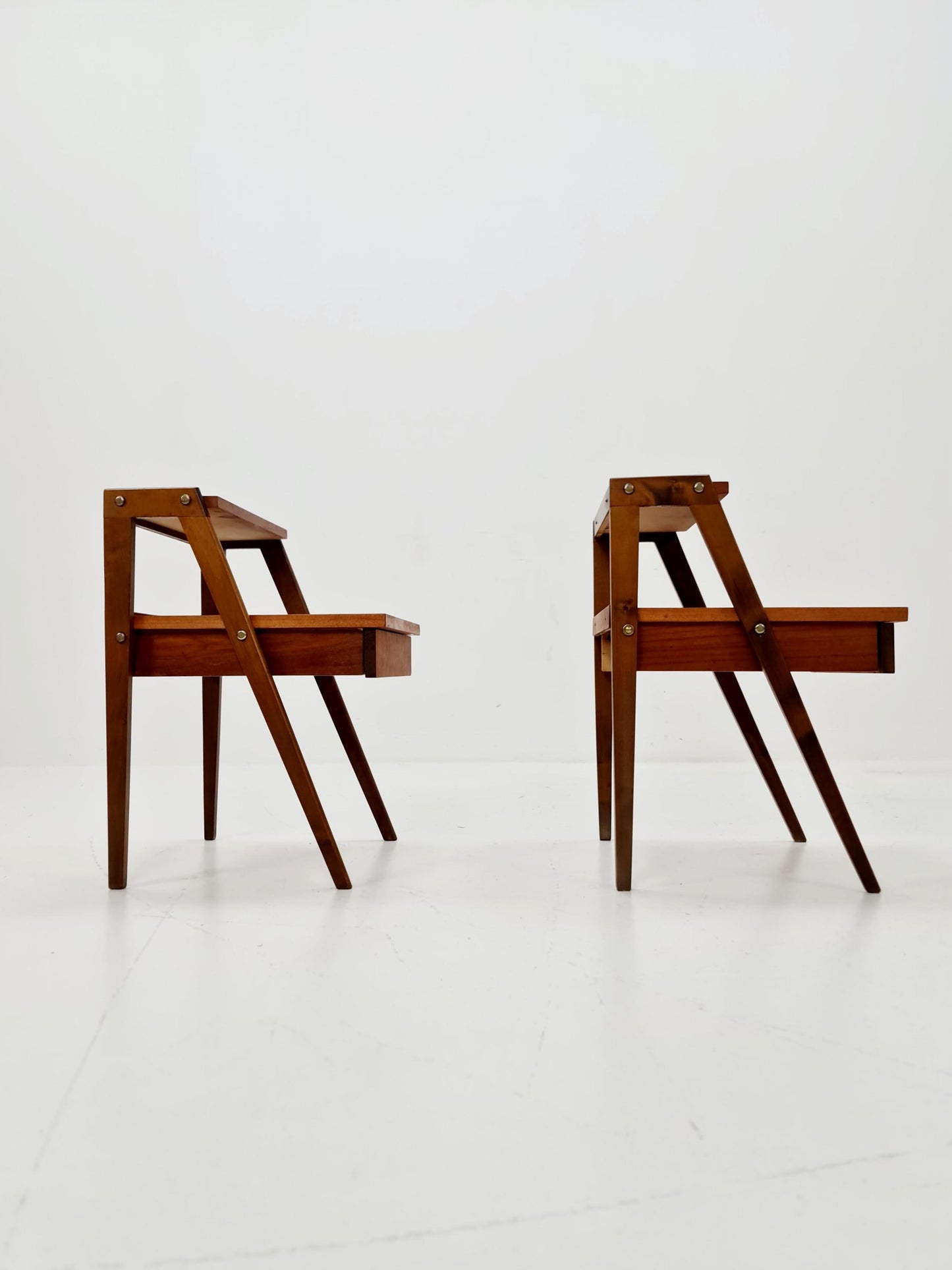 Pair of Danish teak vintage bedside tables/ Night stands, 1960s