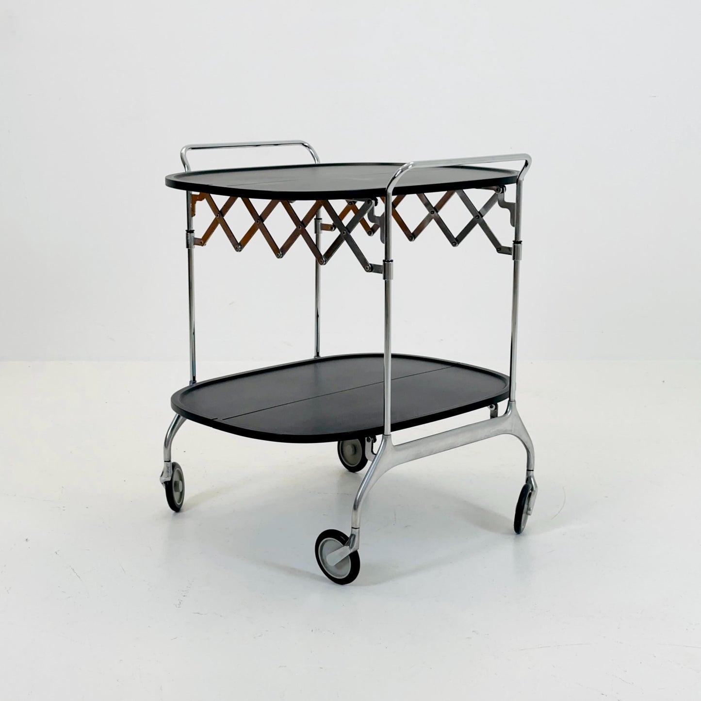 Black Gastone Dolly Trolley bar cart by Antonio Citterio and Oliver Low for Kartell Italy