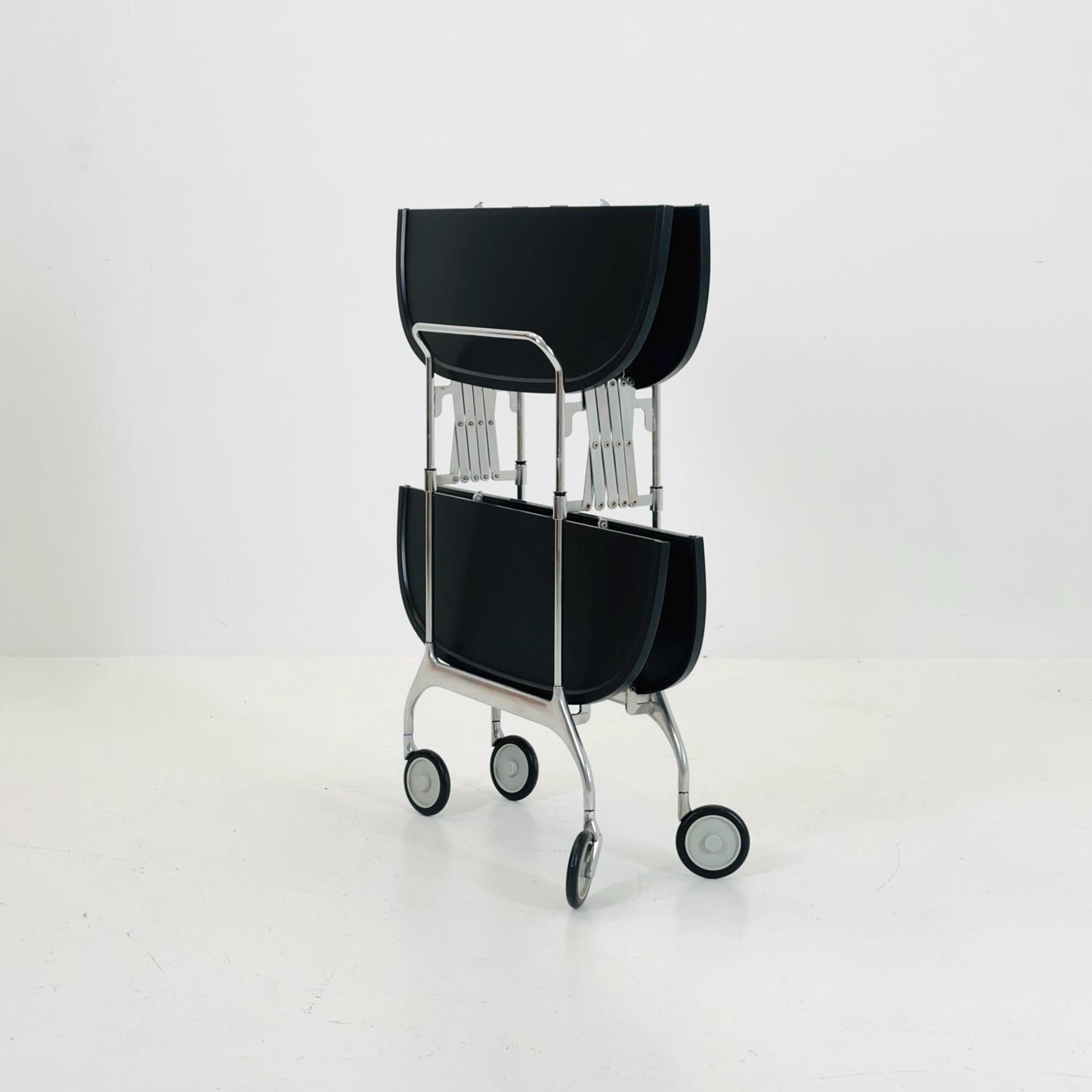 Black Gastone Dolly Trolley bar cart by Antonio Citterio and Oliver Low for Kartell Italy