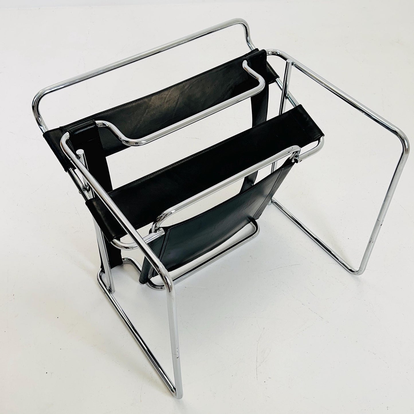 Marcel Breuer Wassily Style leather B3 Chairs 1980s Italy by Fasem