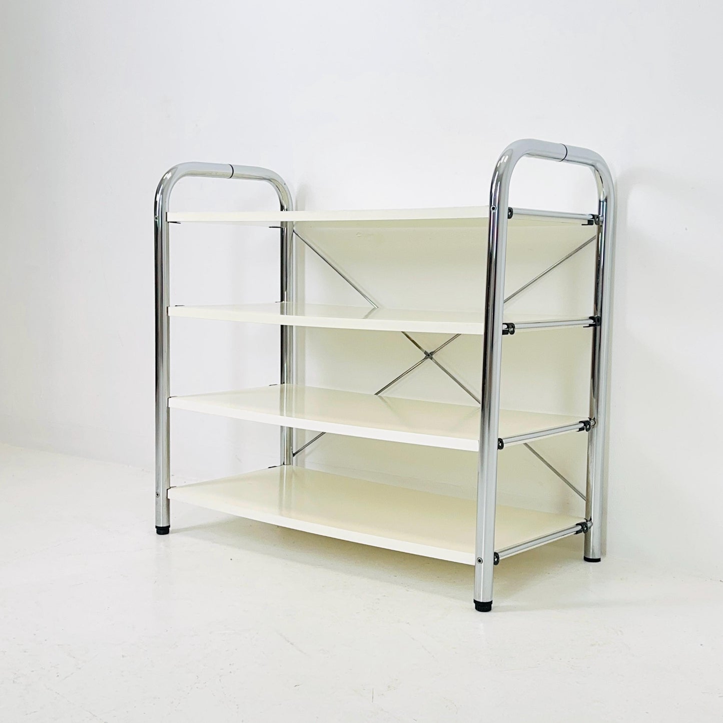 Minimalist white standing shelving system Niklas BY Rutger Andersson for IKEA Sweden 1980s