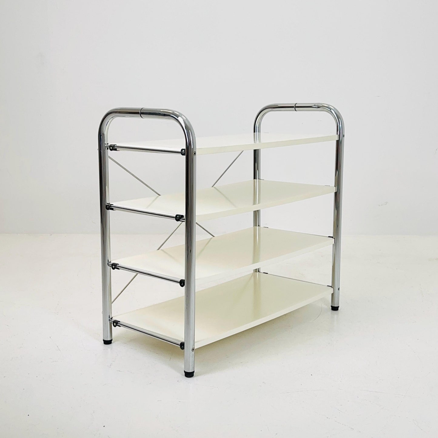 Minimalist white standing shelving system Niklas BY Rutger Andersson for IKEA Sweden 1980s
