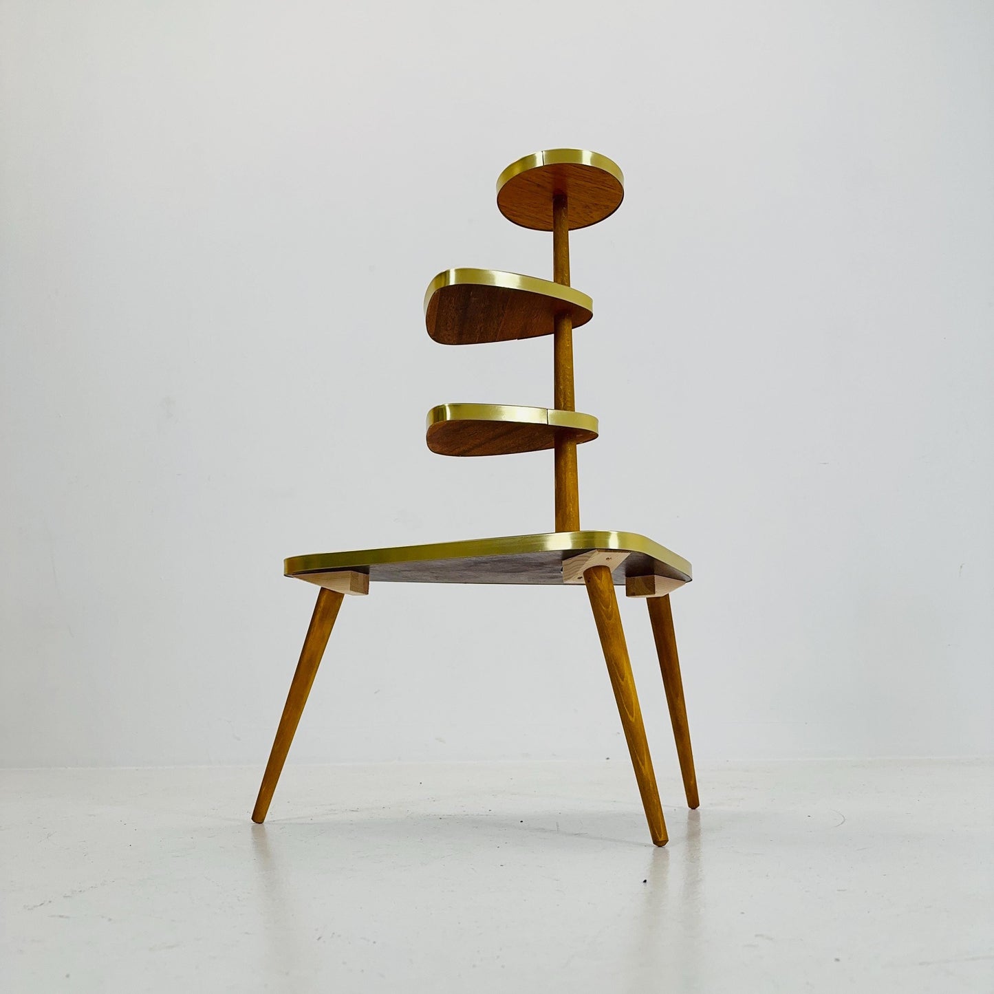 BIG German Plant Stand, Colorful Vintage Mid-Century Minimalist Indoor Plant Stand Side Table Retro flower table