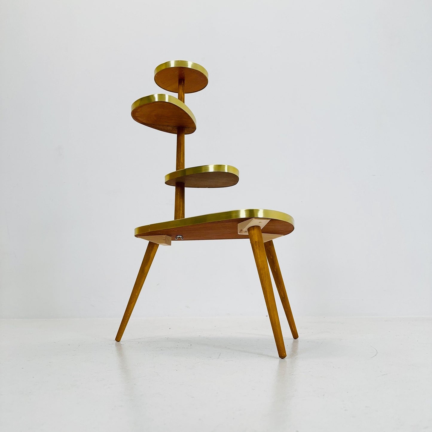 BIG German Plant Stand, Colorful Vintage Mid-Century Minimalist Indoor Plant Stand Side Table Retro flower table
