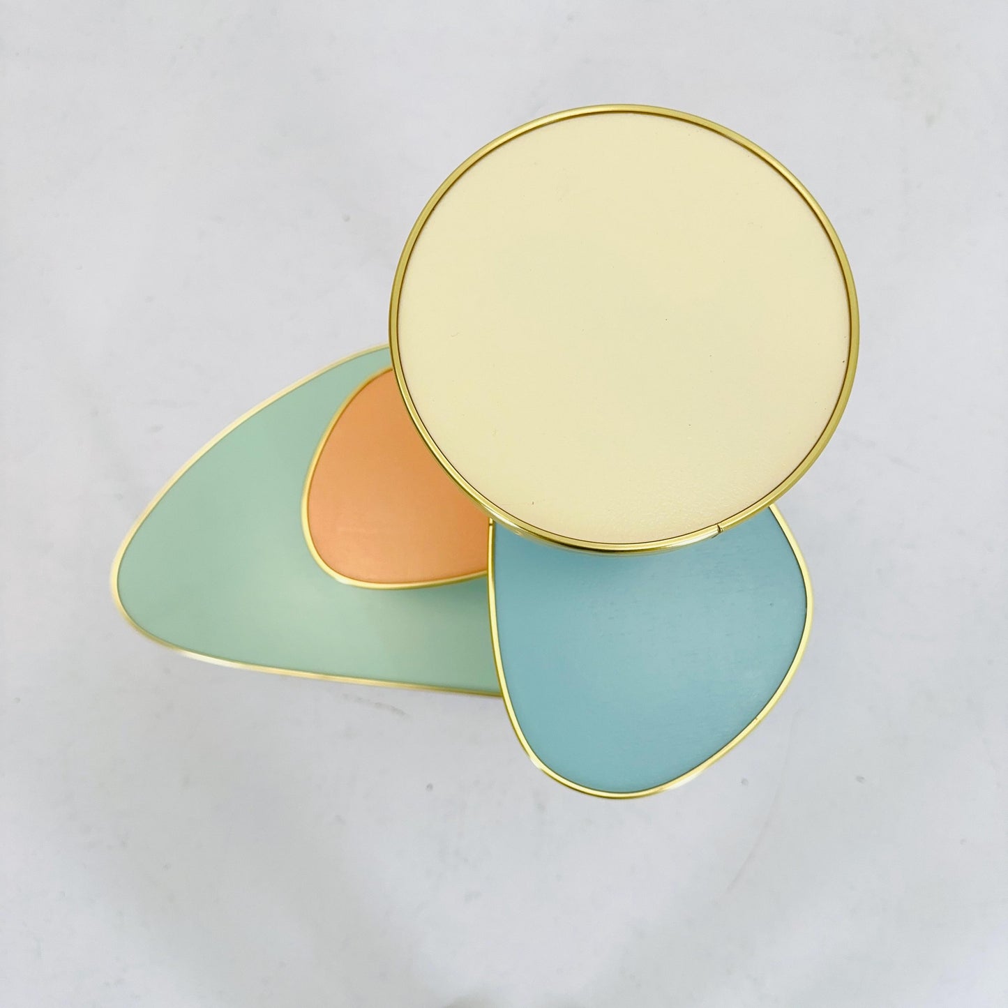BIG German Plant Stand, Colorful Vintage Mid-Century Minimalist Indoor Plant Stand Side Table Retro table