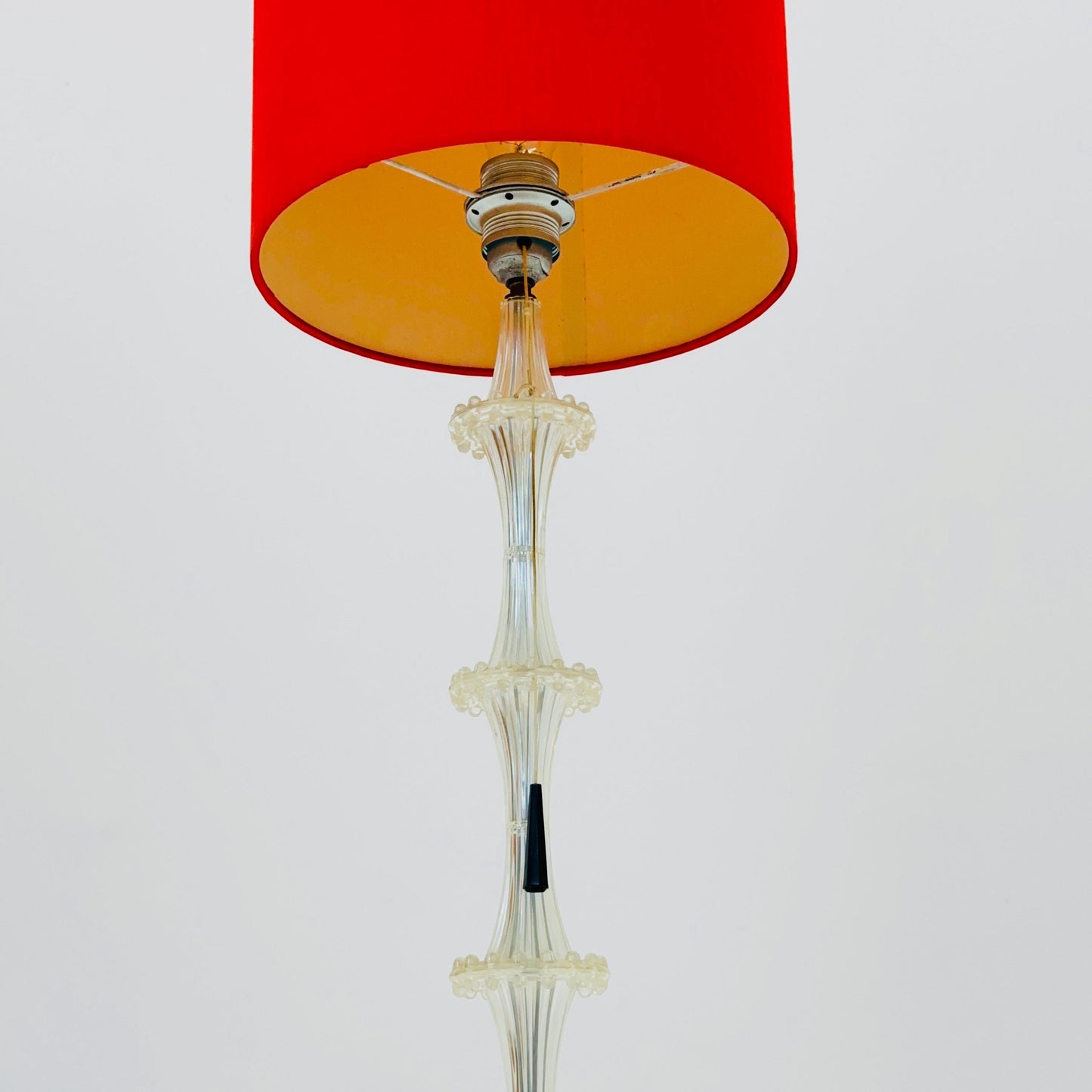 Space age German red floor lamp by Richard Essig, 1970s