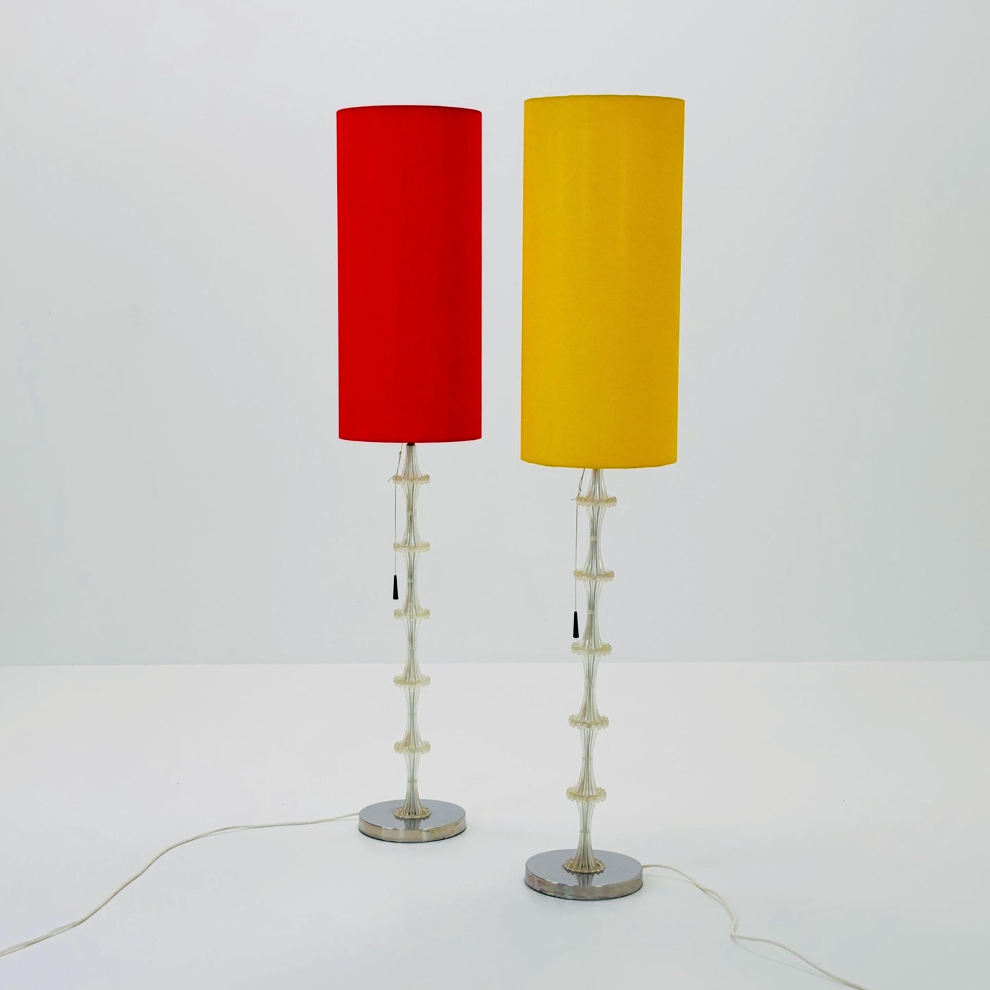 Space age German red floor lamp by Richard Essig, 1970s