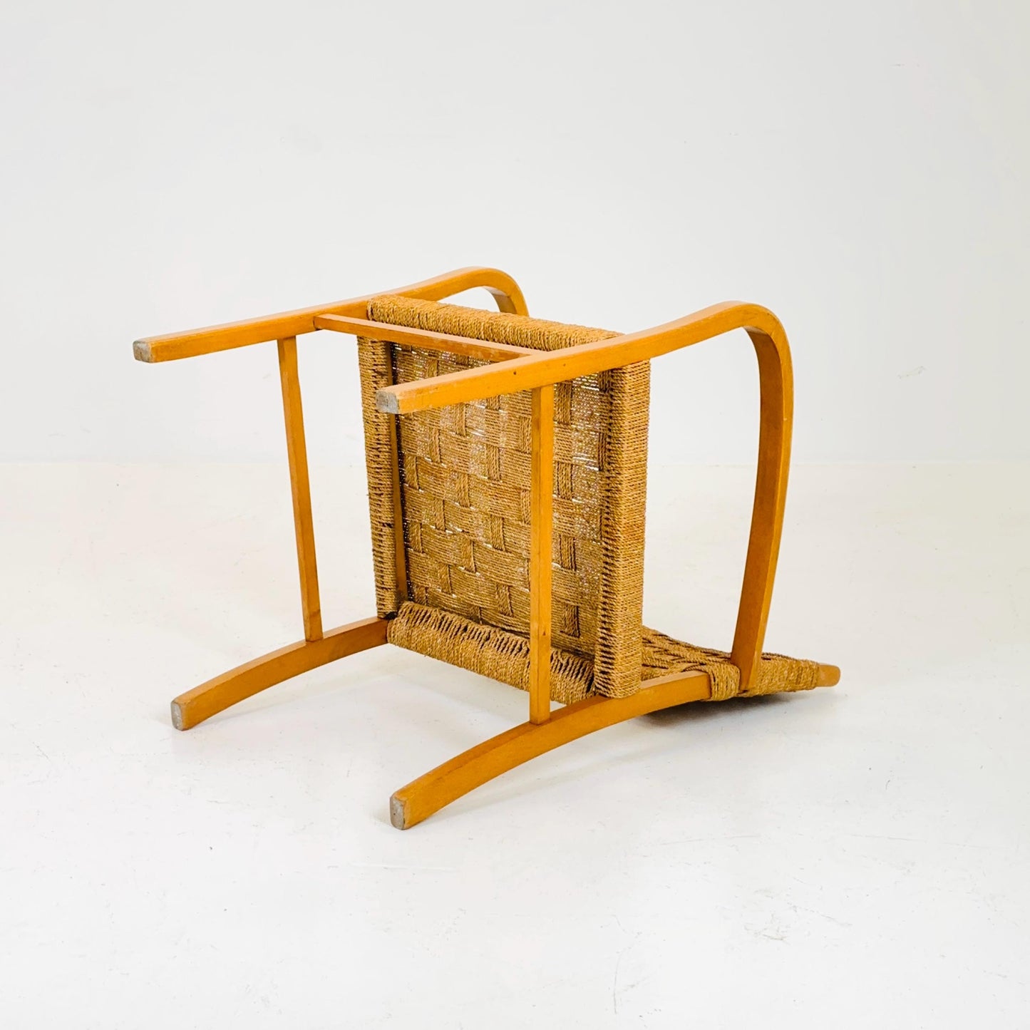 Bauhaus vintage papercord armchair by Ehrich Dieckmann, 1930s