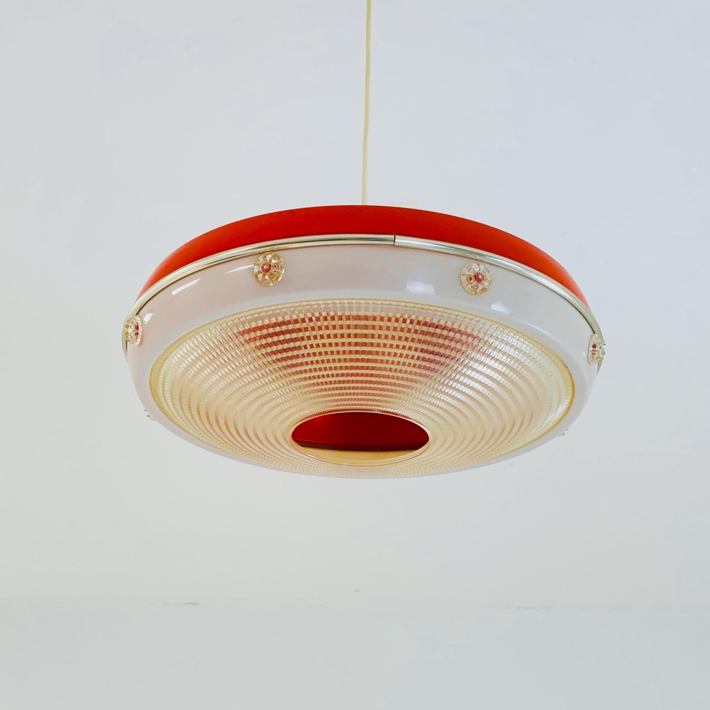 Mid-Century Pendant Lamp Acrylic ufo space age design 1980s Germany