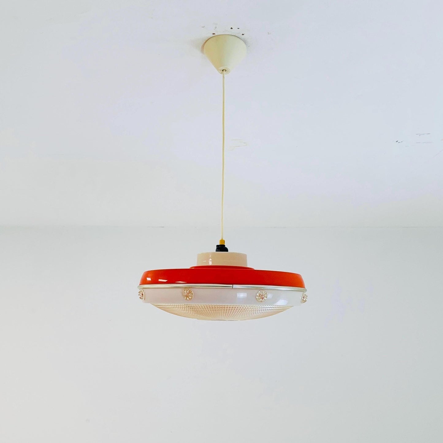 Mid-Century Pendant Lamp Acrylic ufo space age design 1980s Germany