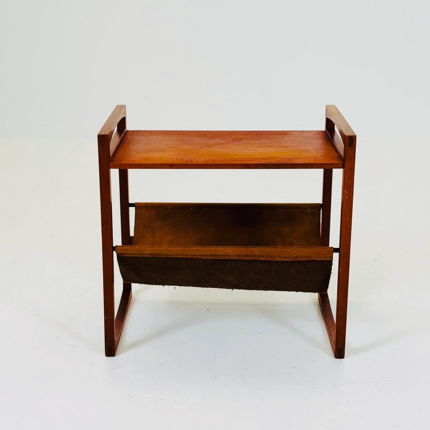 Mid century Danish teak magazine rack - side table by Kai Kristiansen for Sika Mobler, 1960s